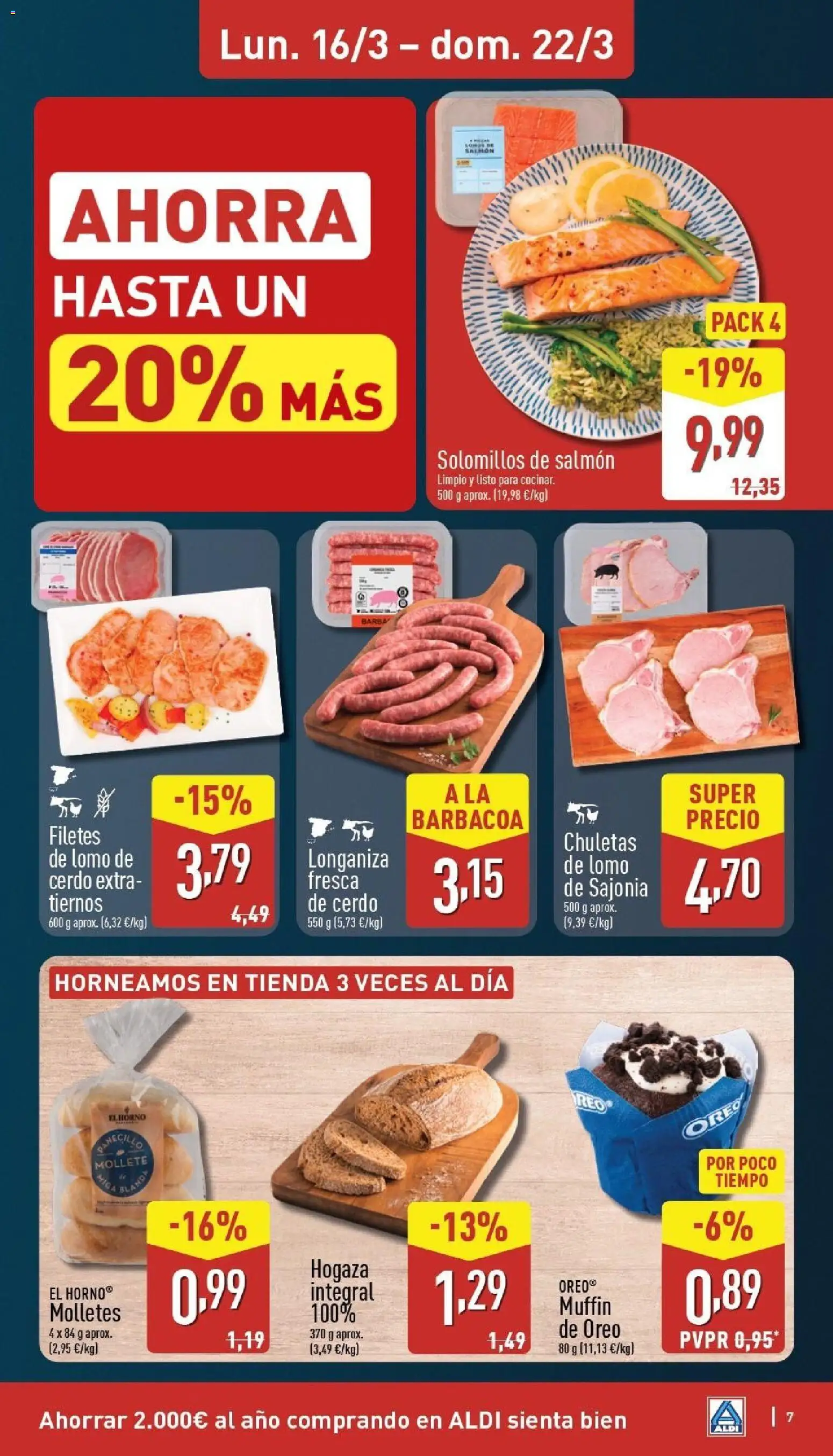 Aldi folleto Península │ válido desde el 16.03.2026 | Página: 7 | Productos: El horno, Cerdo, Longaniza, Barbacoa
