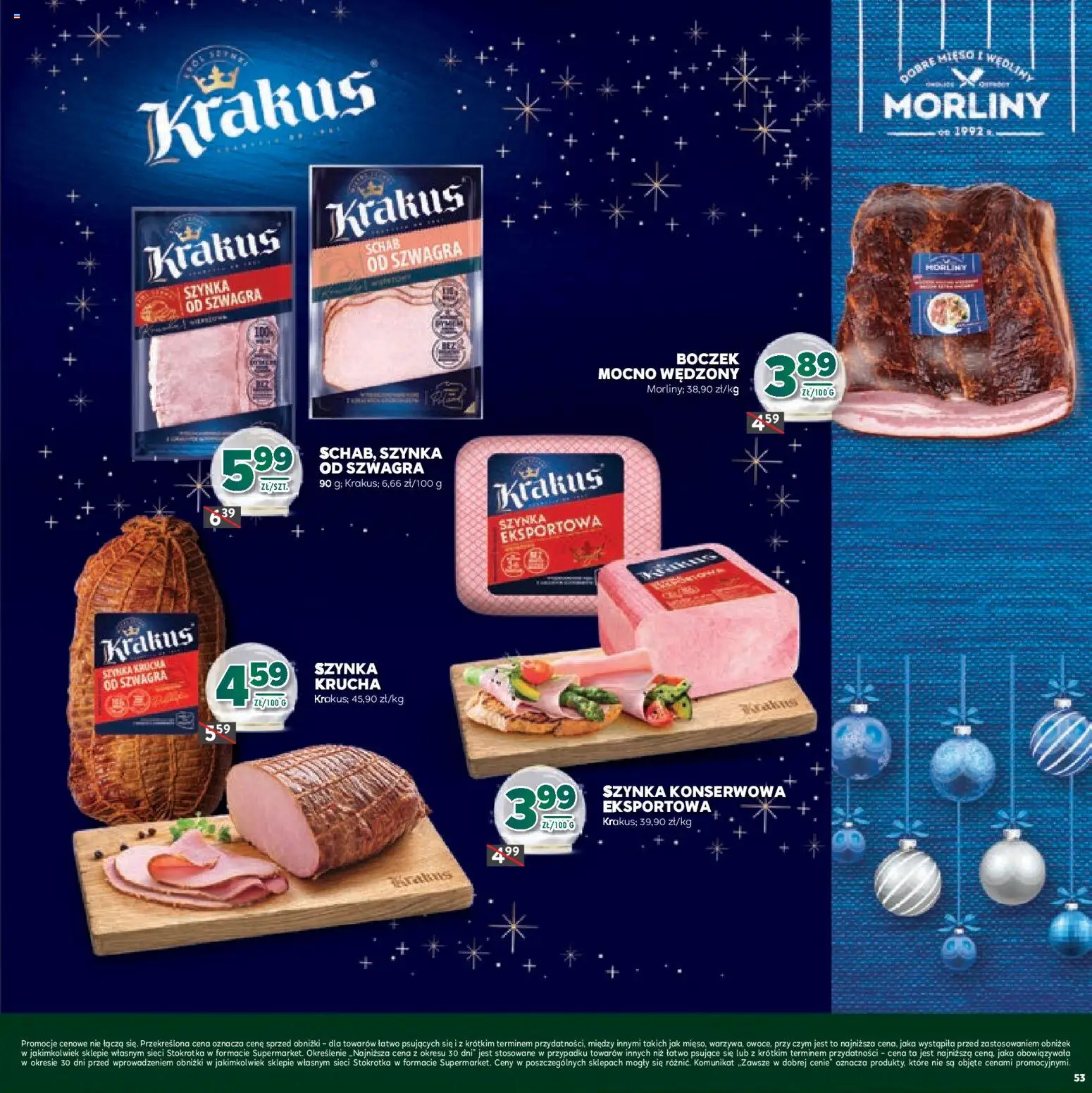 Stokrotka Gazetka - Boże Narodzenie od 11.12.2025 | Strona: 53 | Produkty: Schab, Mięso, Stokrotka, Boczek