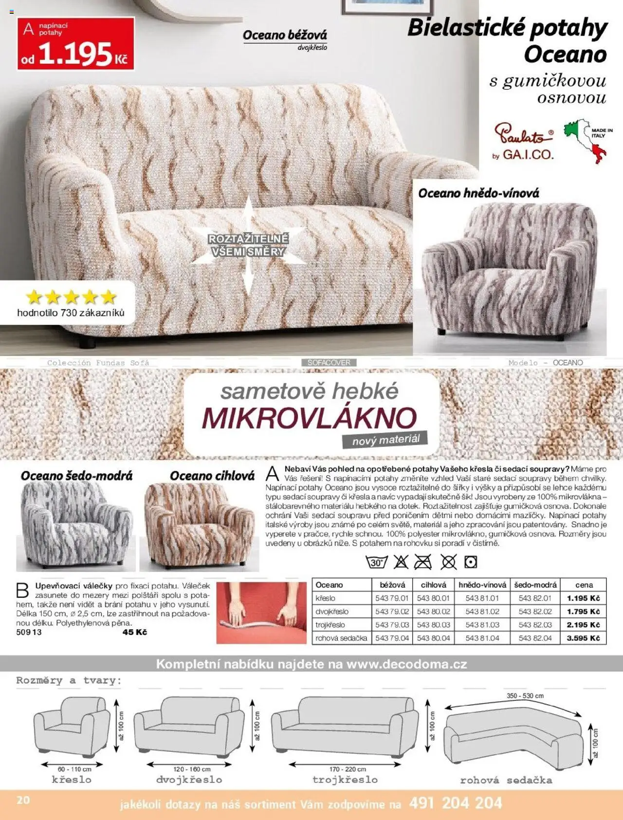 Decodoma leták - Potahy od 05.09.2025 | Strana: 12 | Produkty: Křesla, Sedačka, Křeslo, Váleček