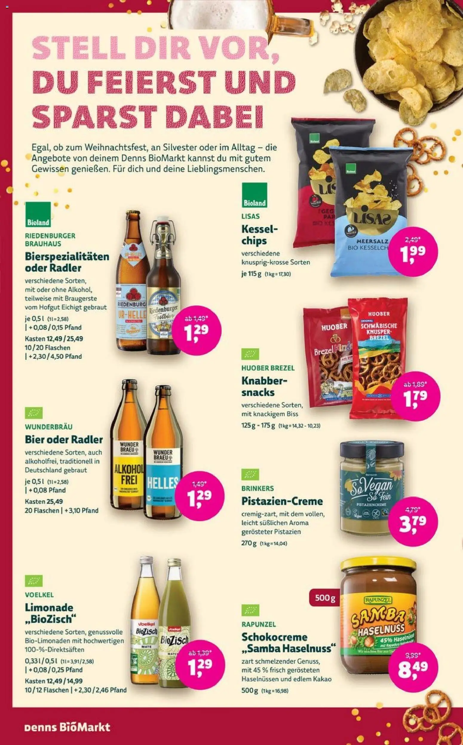 Denns BioMarkt Angebote – gültig ab 17.12.2025 | Seite: 14 | Produkte: Limonade, Pistazien, Radler, Chips