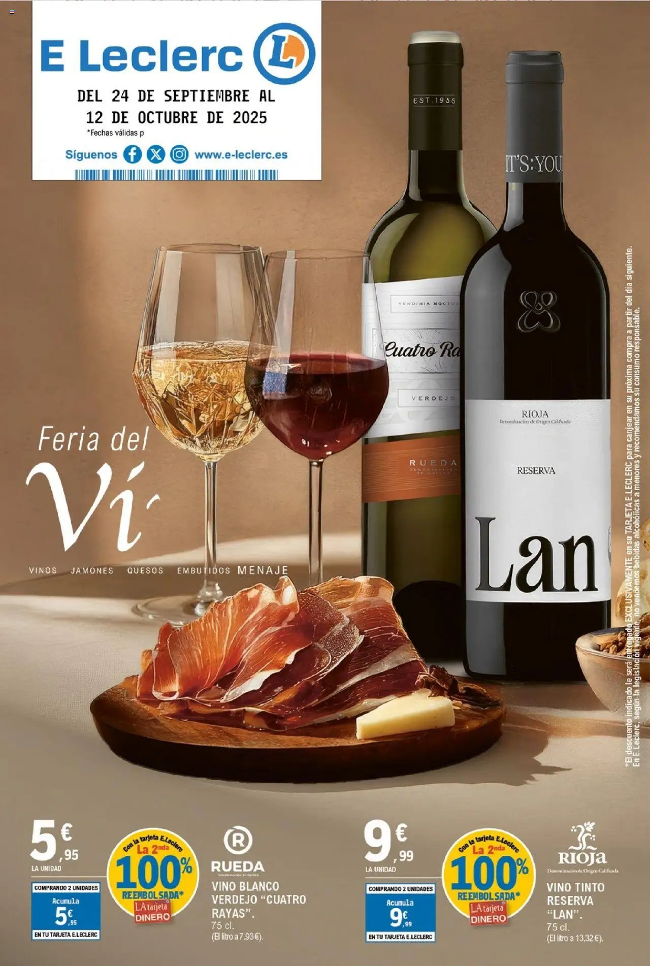 E.Leclerc folleto │ válido desde el 24.09.2025 | Página: 1 | Productos: Vino, Νυχτικό