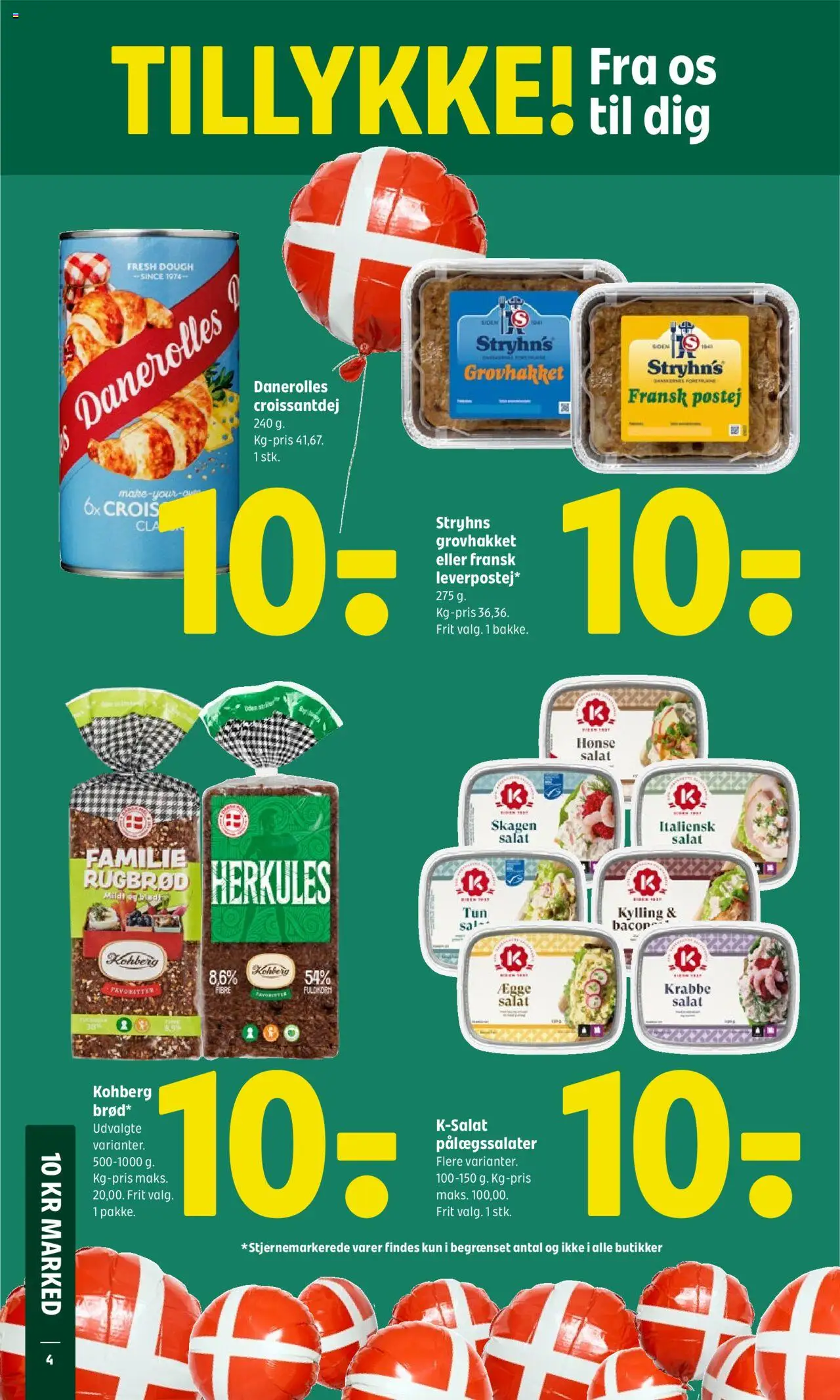 Coop 365 Tilbudsavis gyldig fra 28.08.2025 | Side: 4 | Produkter: Salat, Rugbrød, Bacon, Italiensk salat