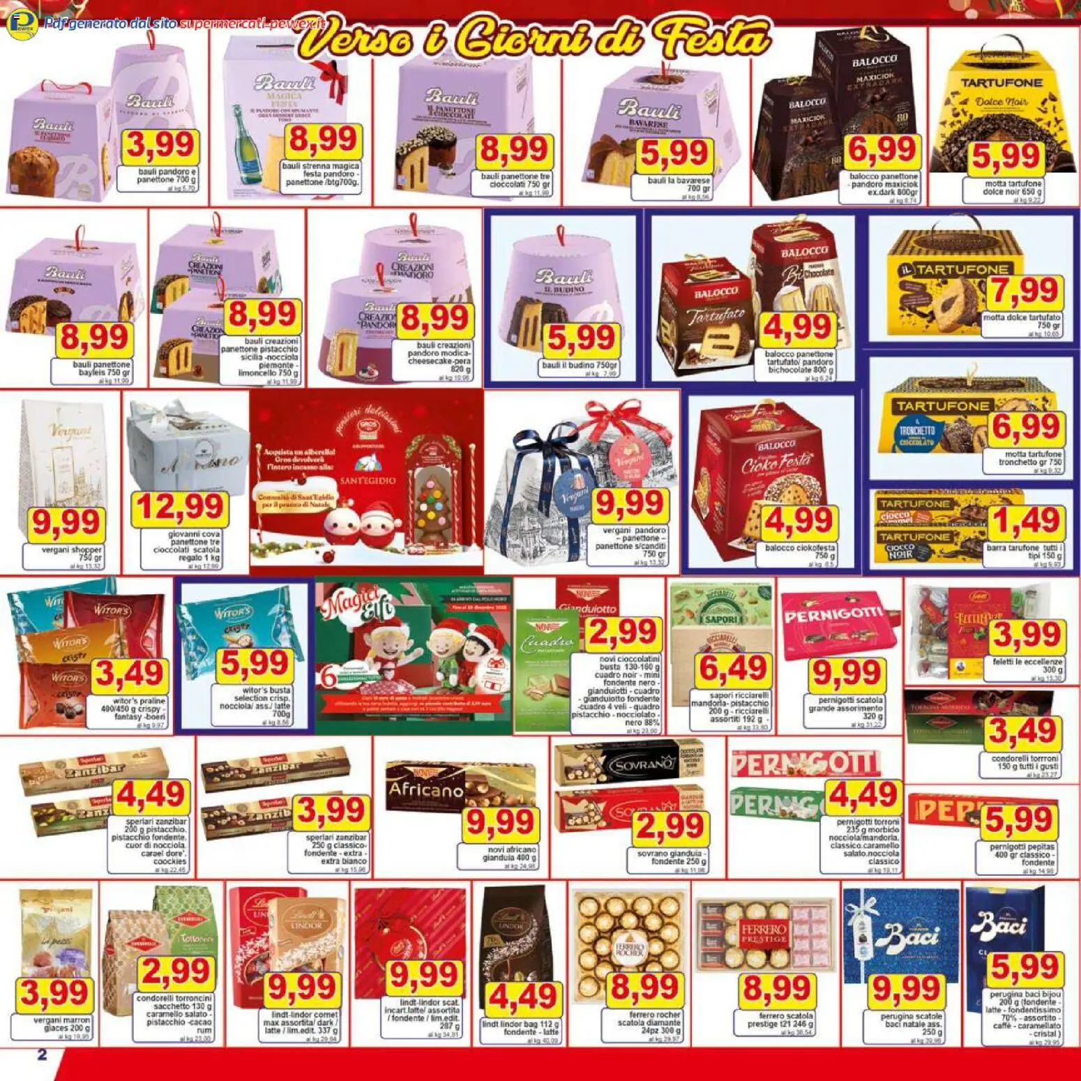 Volantino Pewex del 16.12.2025 | Pagina: 2 | Prodotti: Caffè, Limoncello, Budino, Cioccolatini