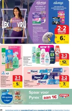 Carrefour folder week 17 - Voorbeeld van een folder van Carrefour, geldig van 22.04.2026 | Pagina: 26 | Producten: Gel, Shampoo, Conditioner, Tandpasta