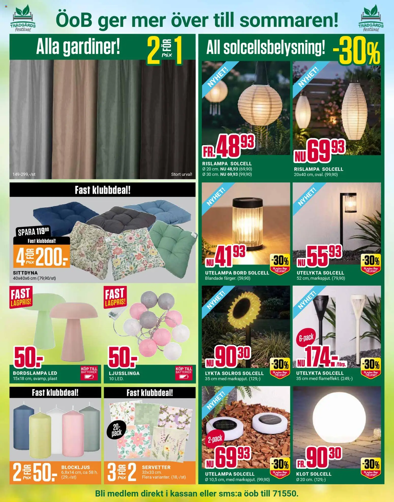 ÖoB reklamblad aktuell från 20.04.2026 | Sida: 6 | Produkter: Batterier, Bordslampa, Bord, Servetter