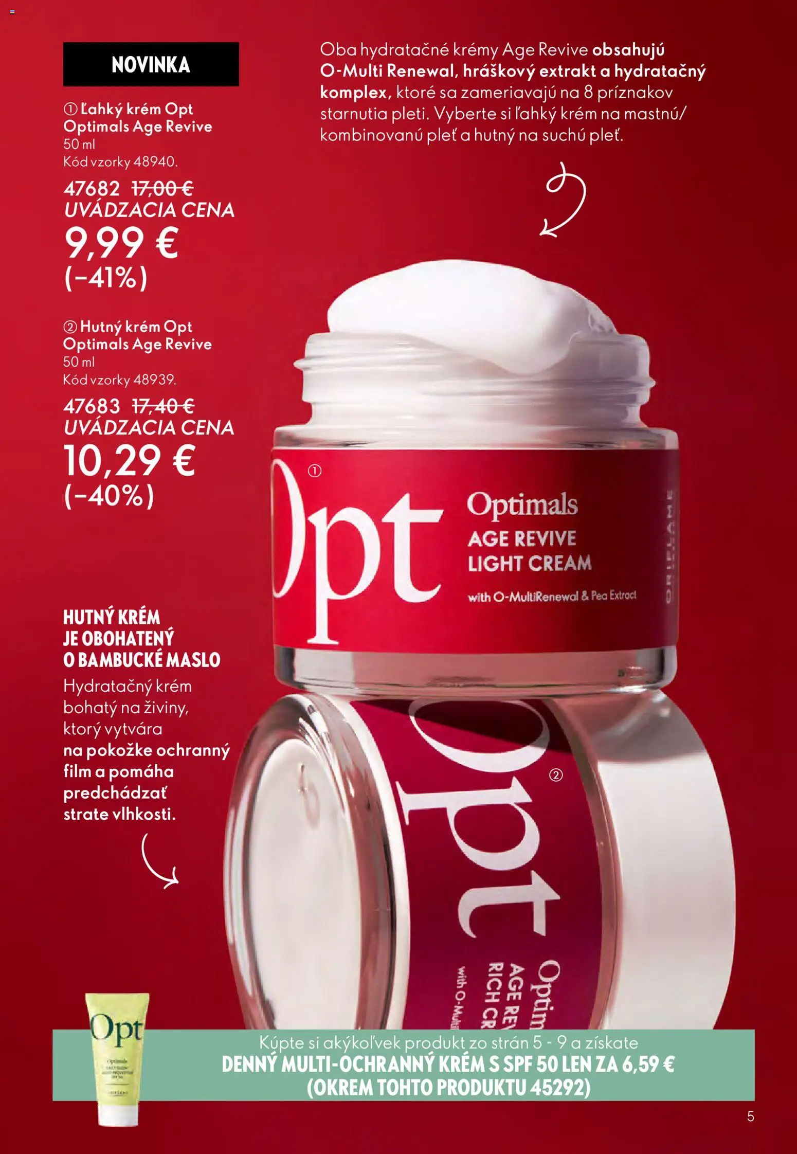 Nové Oriflame akcie – leták je platný od 04.03.2026 | Strana: 5 | Produkty: Maslo, Krém