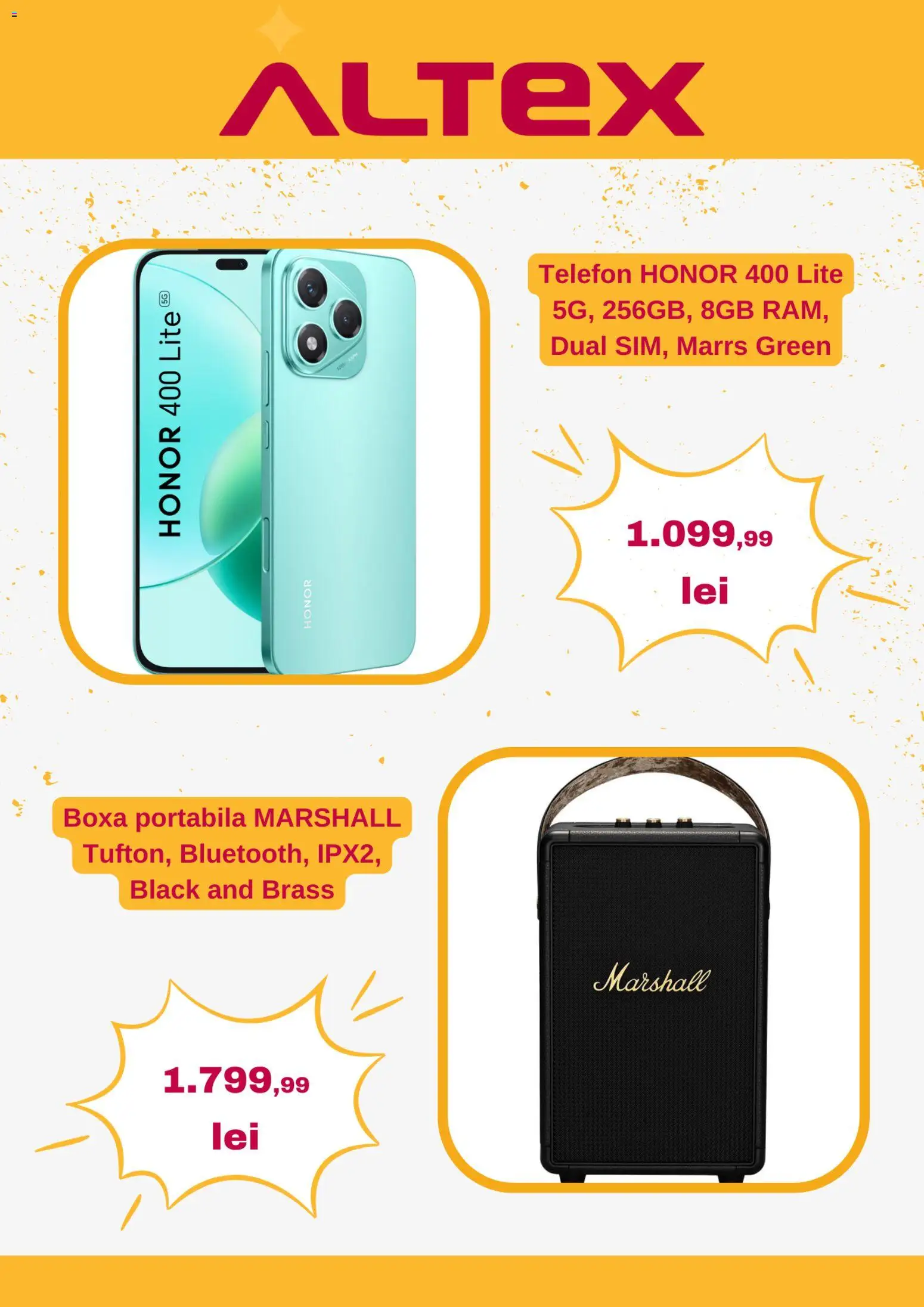 Noul catalog Altex – valabil de la 08.01.2026 | Pagină: 2 | Produse: Telefon, Boxă portabilă