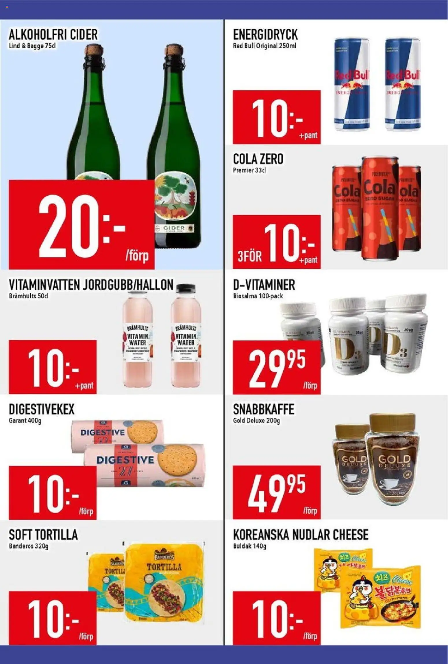 Matdax reklamblad aktuell från 22.12.2025 | Sida: 19 | Produkter: Red bull, Tortilla, Energidryck, Cider