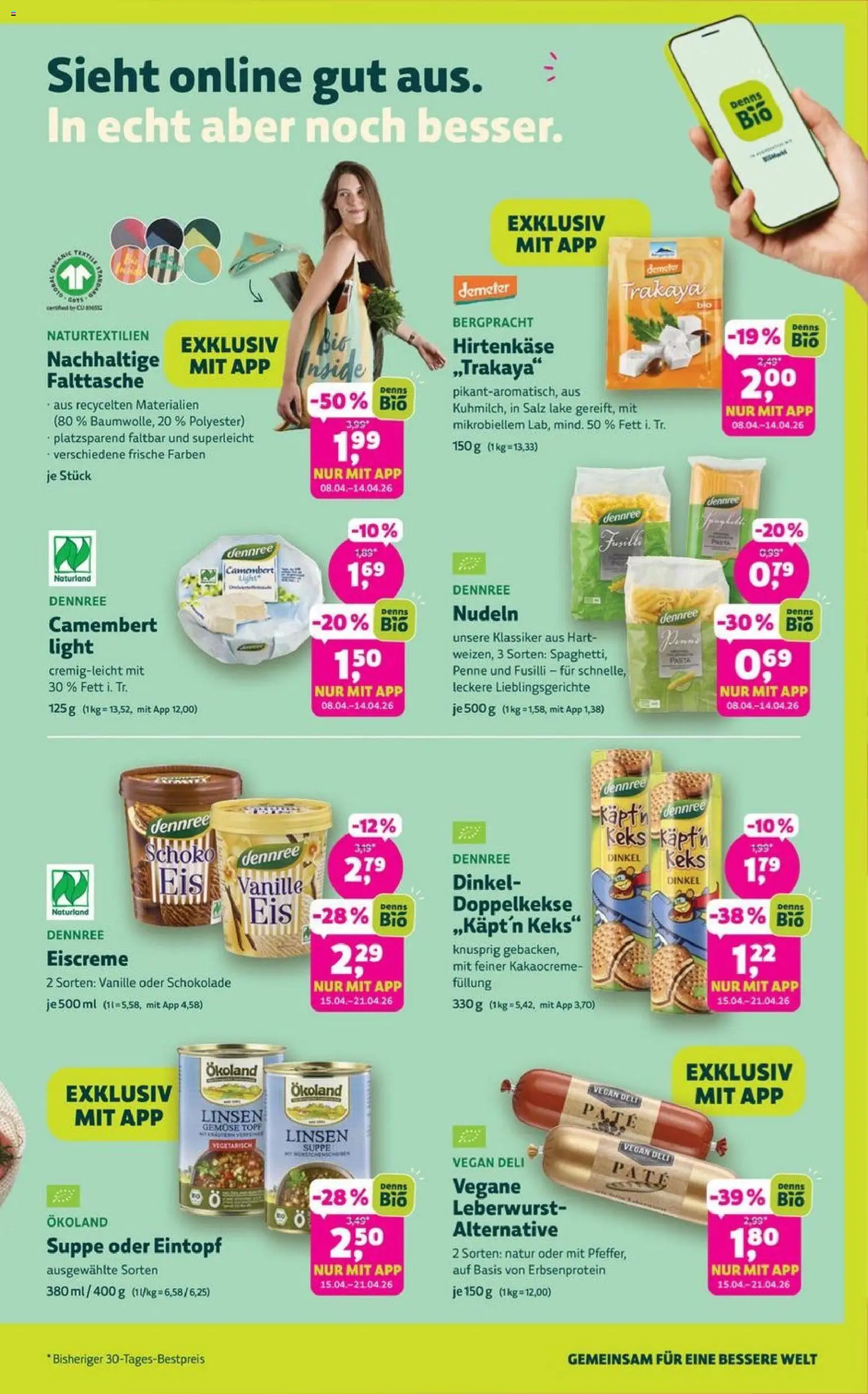 Denns BioMarkt Angebote – gültig ab 08.04.2026 | Seite: 3 | Produkte: Schokolade, Gemüse, Salz, Pasta