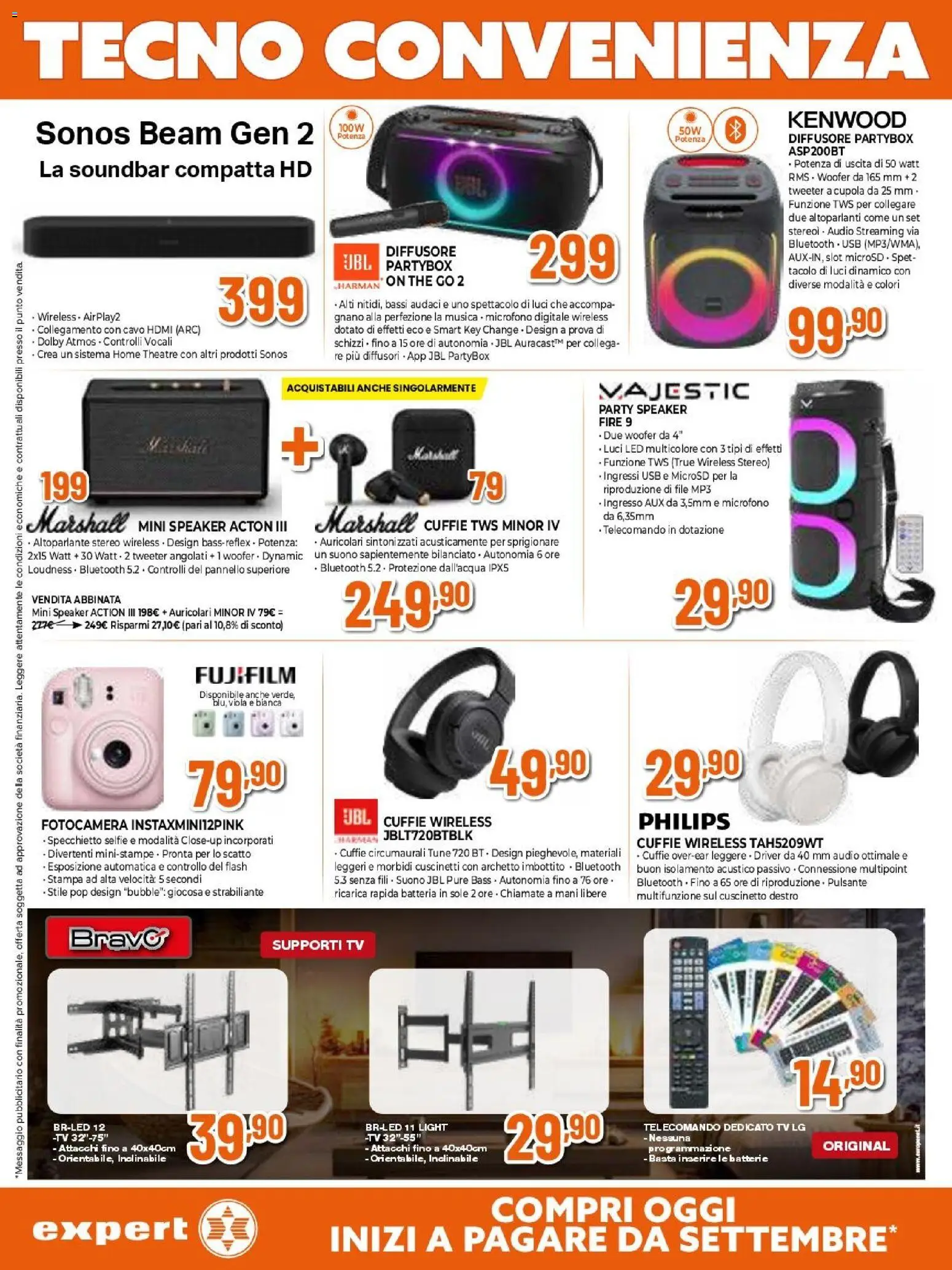 Volantino Expert del 26.03.2026 | Pagina: 15 | Prodotti: The, Cuffie, Microfono, Speaker