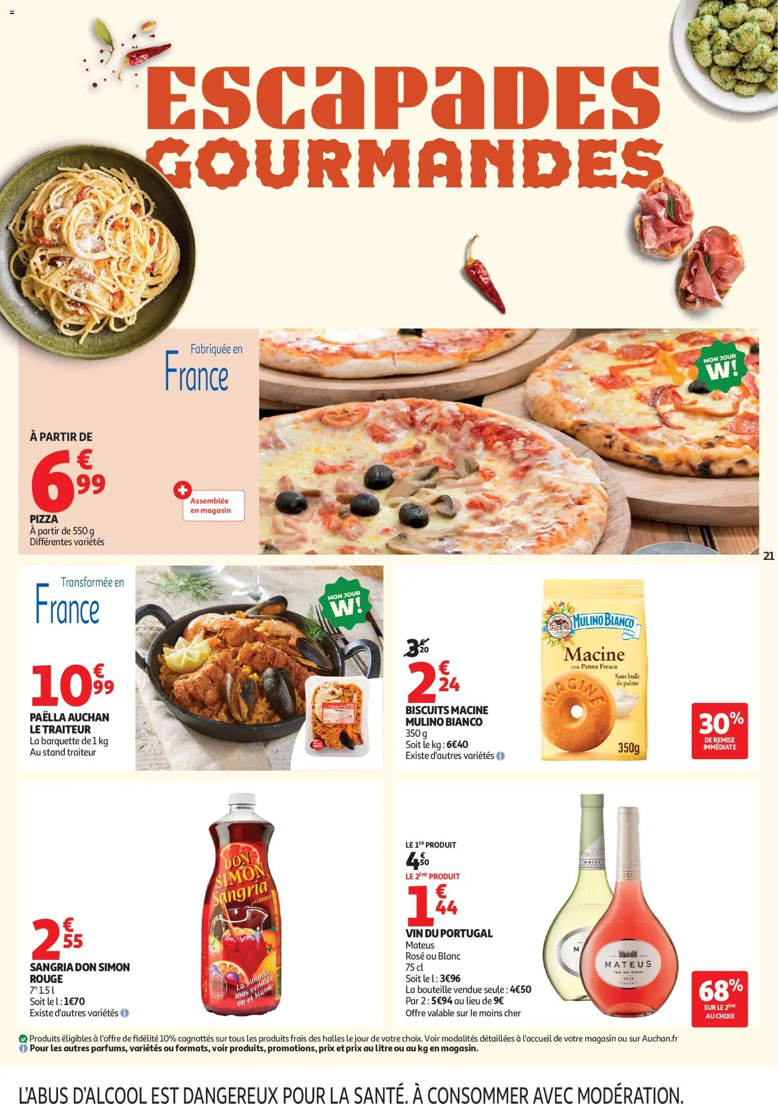 {H1} | Page: 21 | Produits: Pizza, Vin, Thé, Biscuits