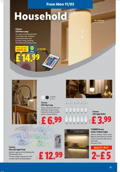 Preview of Lidl - Valentine valid from 05.02.2026 | Page: 27 | Products: Lamp, Floor lamp, LED light strip, Floor