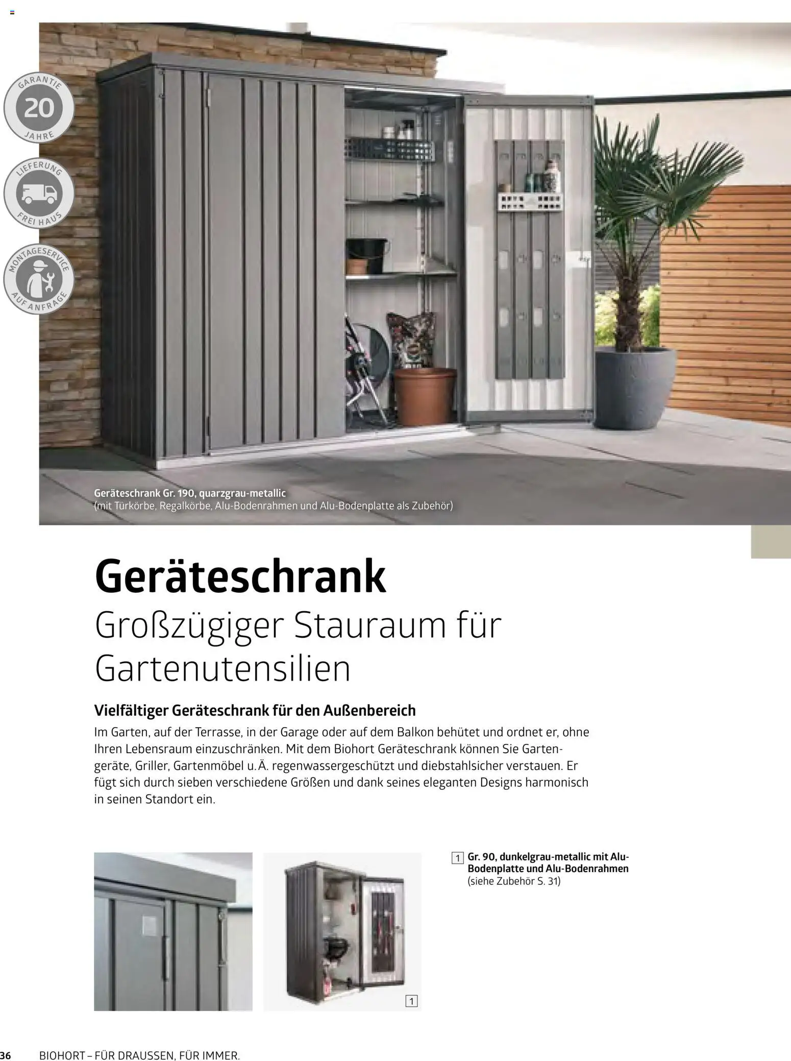 Dehner Biohort – Metall für Garten & Terrasse – gültig ab 01.01.2026 | Seite: 36 | Produkte: Gartenmöbel