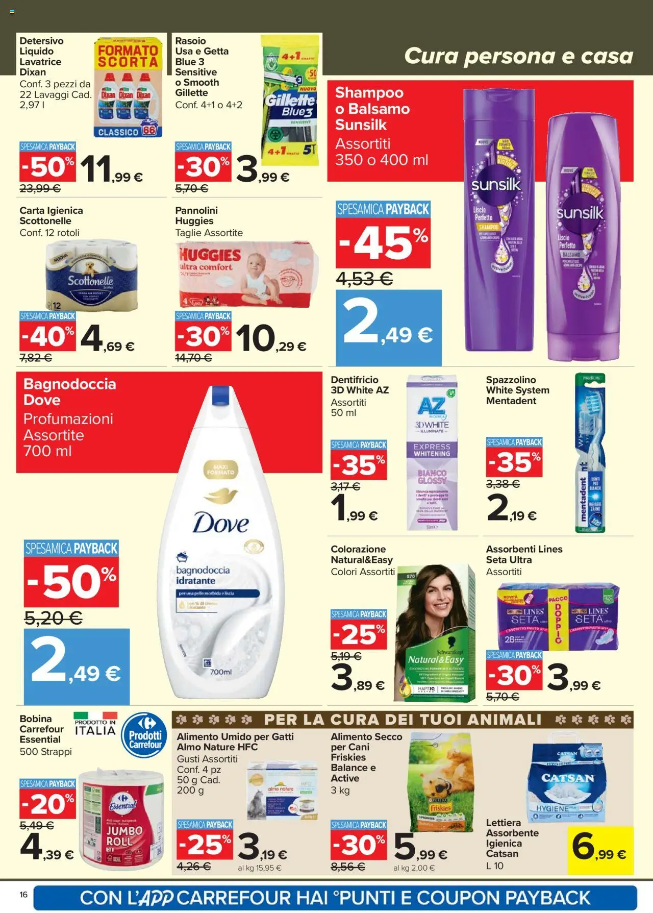 Volantino Carrefour del 20.10.2025 | Pagina: 16 | Prodotti: Balsamo, Crema, Dentifricio, Lavatrice