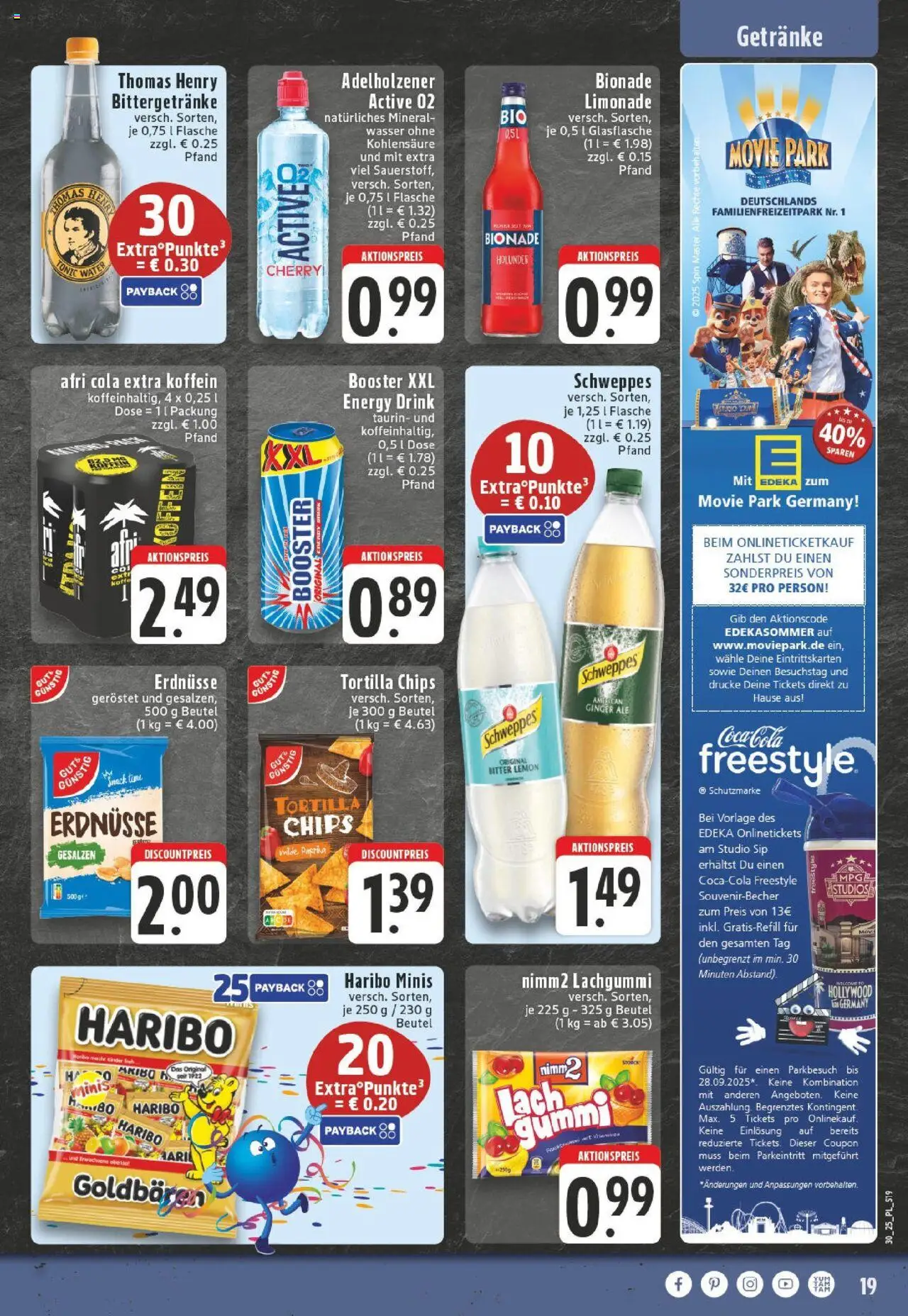 Edeka prospekt Bocholt - Holtwick	 - gültig ab dem 20.07.2025 | Seite: 19 | Produkte: Haribo, Limonade, Bionade, Chips