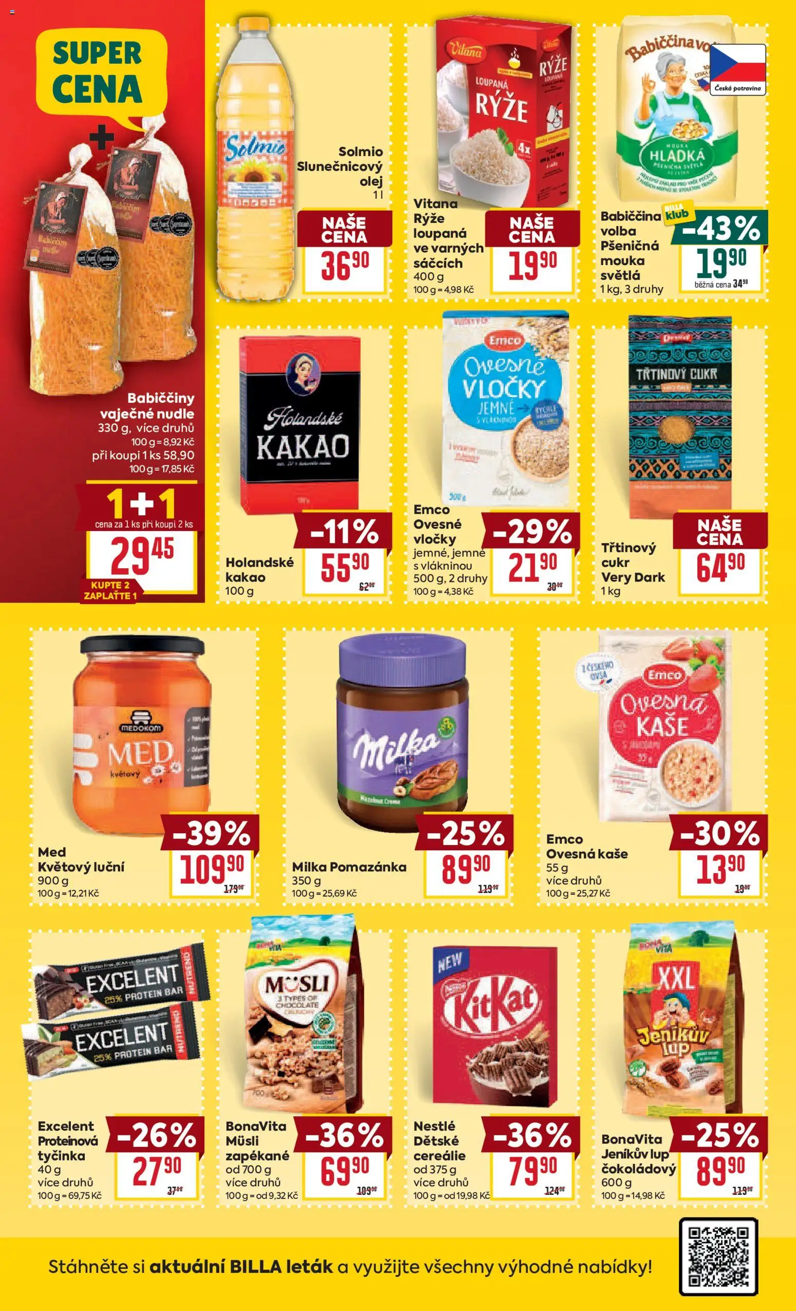 Billa Velký leták od 07.04.2026 | Strana: 22 | Produkty: Rýže, Protein bar, Kakao, Protein