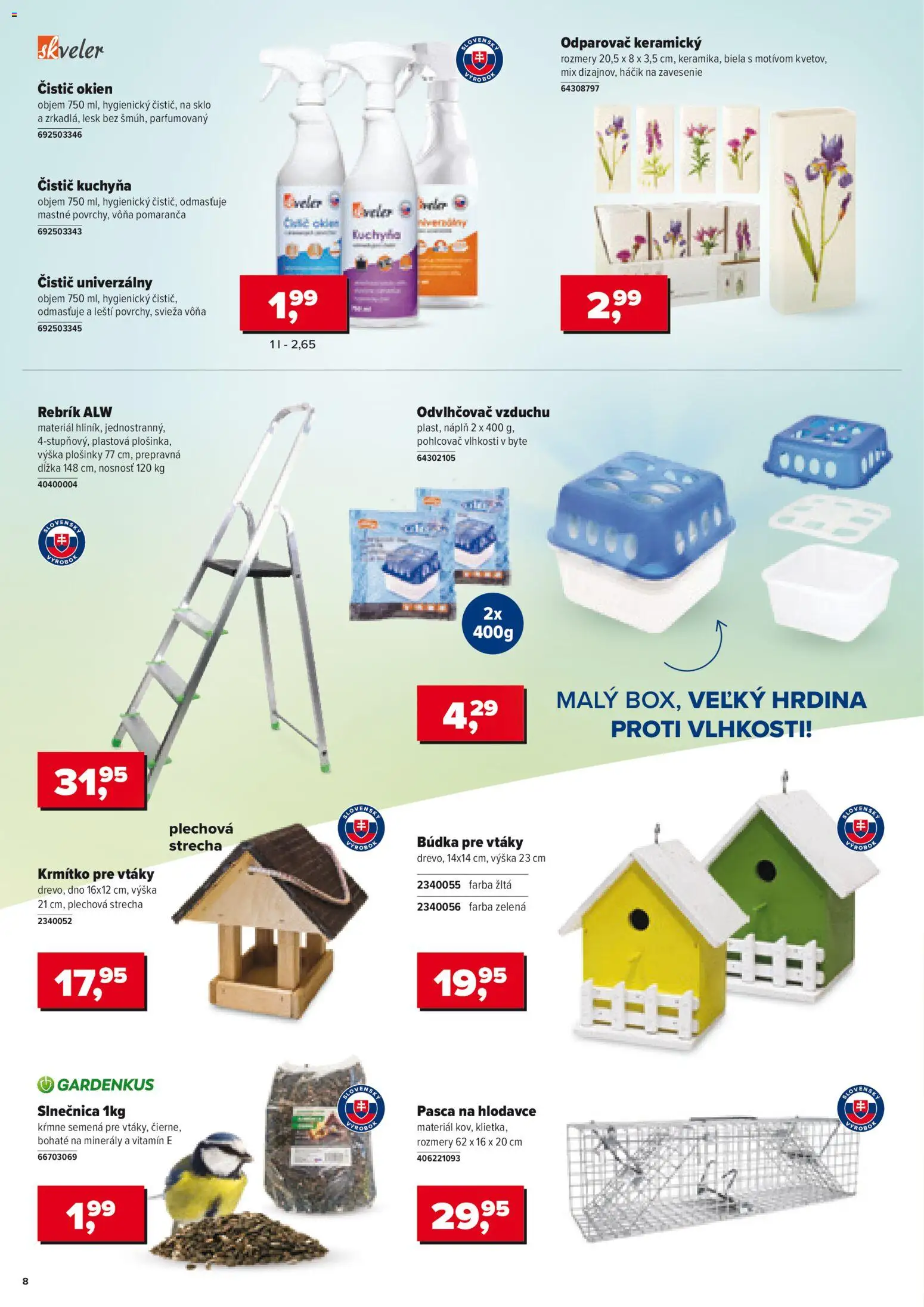 Nové Kinekus akcie – leták je platný od 01.11.2025 | Strana: 8 | Produkty: Kuchyňa, Odvlhčovač vzduchu, Odvlhčovač, Pohlcovač vlhkosti