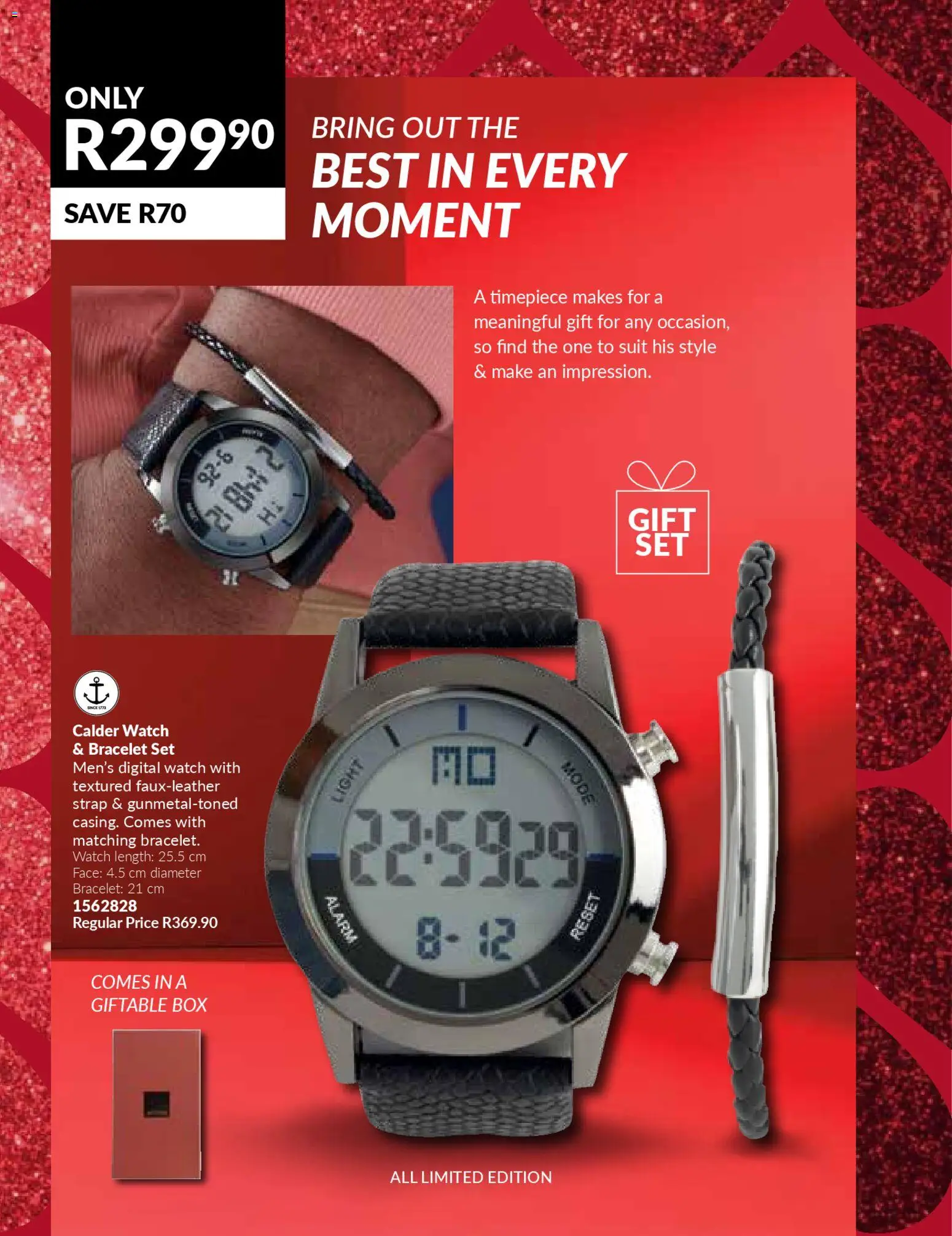New Avon catalogue – valid from 01.01.2026 | Page: 40 | Products: Suit, Watch, Box, Light