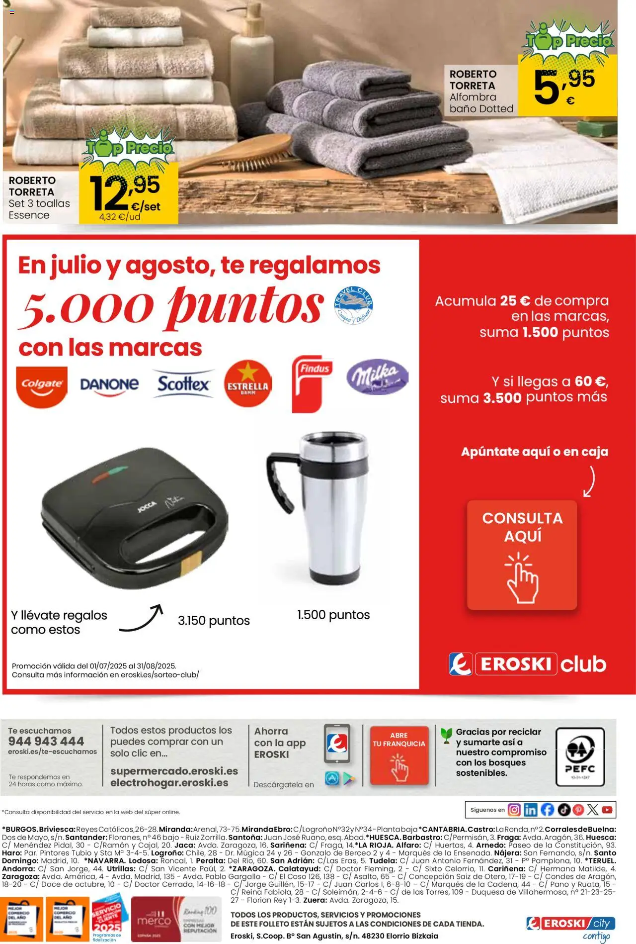 Eroski - Para conquistarte City │ válido desde el 14.08.2025 | Página: 8 | Productos: Té, Caja, Baño, Alfombra