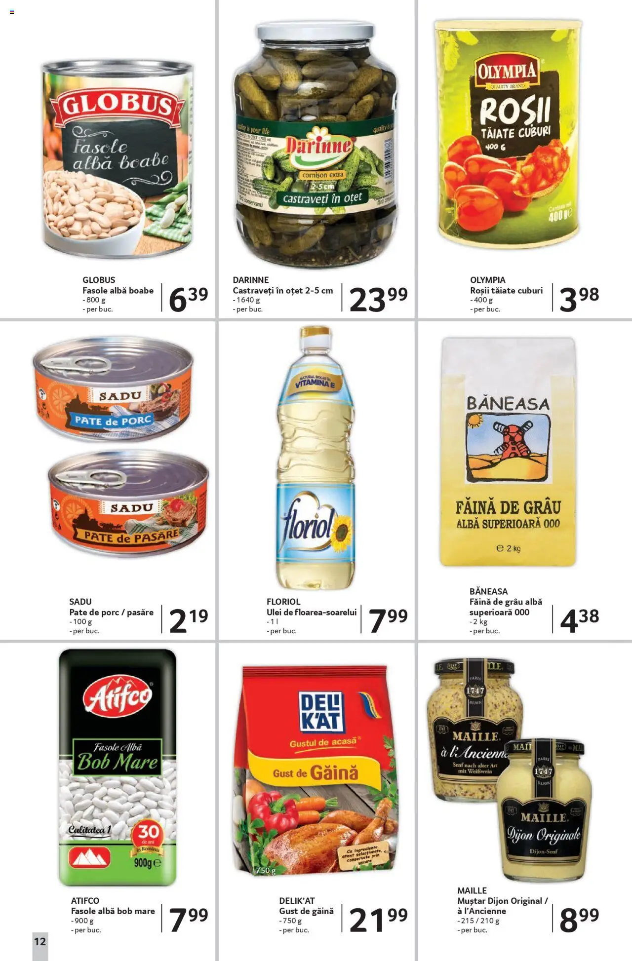 Catalog Selgros - Sibiu – valabil de la 08.08.2025 | Pagină: 12 | Produse: Pate, Făină, Muștar, Castraveți