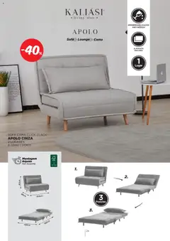 Pré-visualização Espaço Casa - Catálogo Kaliási - Sofás Camas válido de 21.07.2025 | Página: 24 | Produtos: Cama, Almofada, Sofá