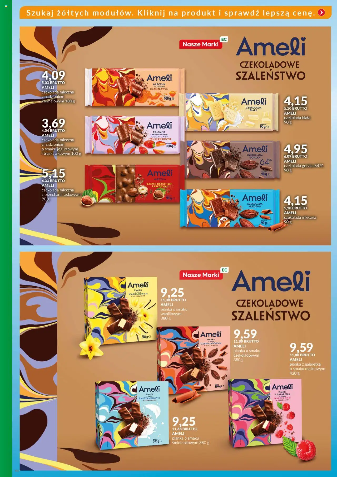 Eurocash Gazetka - Katalog Artykułów Spożywczych od 21.09.2025 | Strona: 46 | Produkty: Galaretka, Czekolada mleczna, Czekolada gorzka, Czekolada