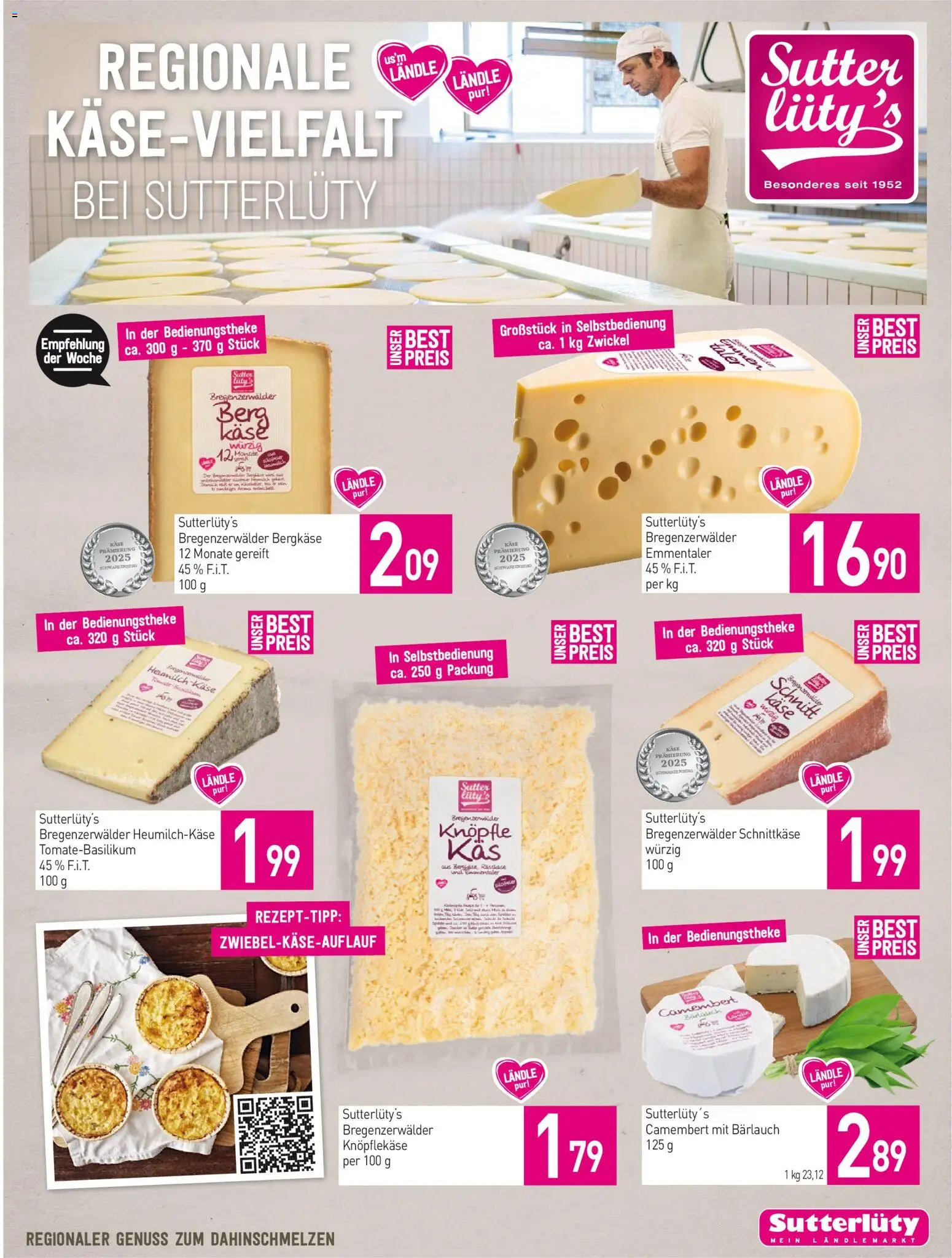 Sutterlüty Flugblatt gültig ab 05.03.2026 | Seite: 11 | Produkte: Käse