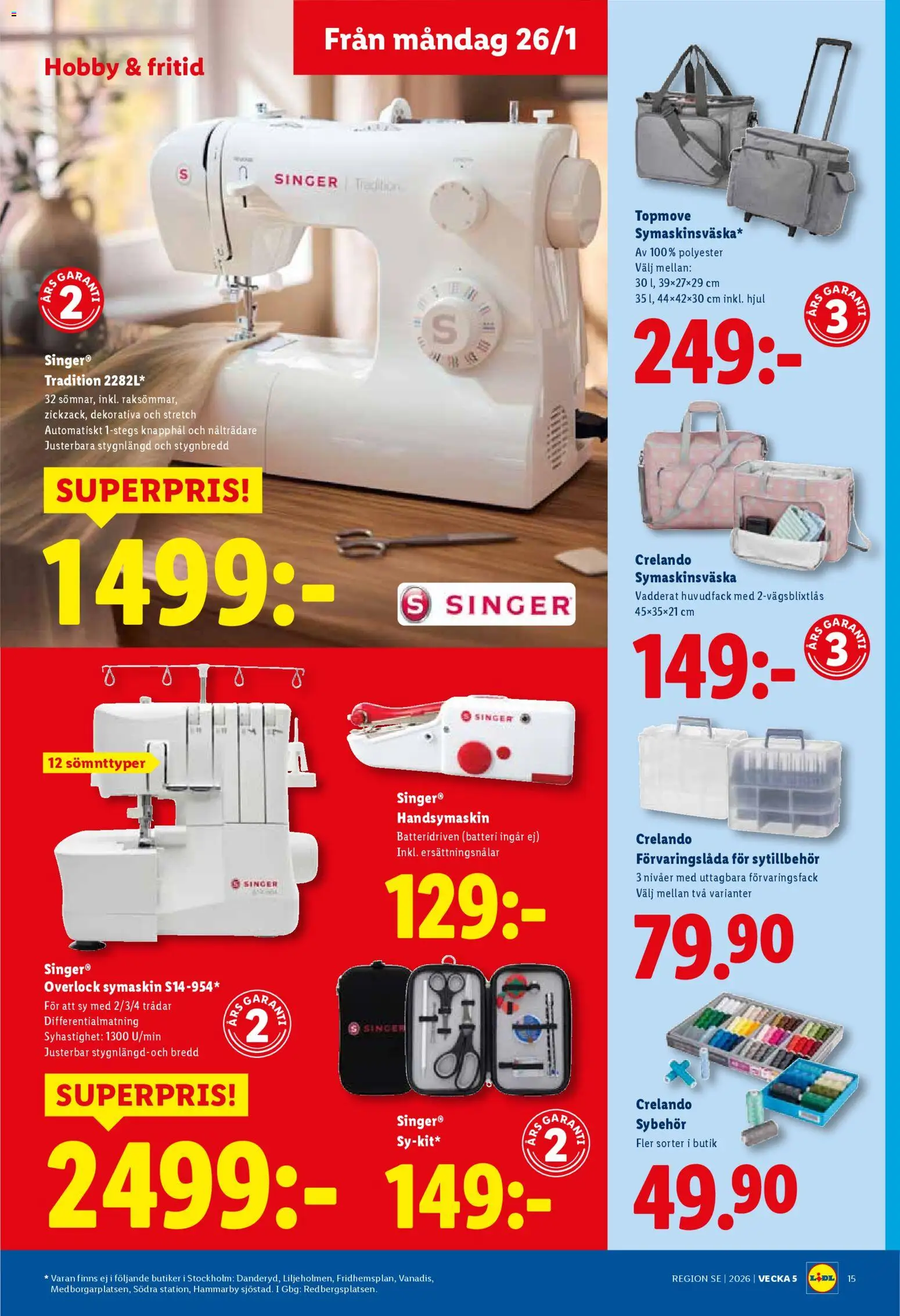 Lidl reklamblad aktuell från 26.01.2026 | Sida: 17 | Produkter: Symaskin, Batteri