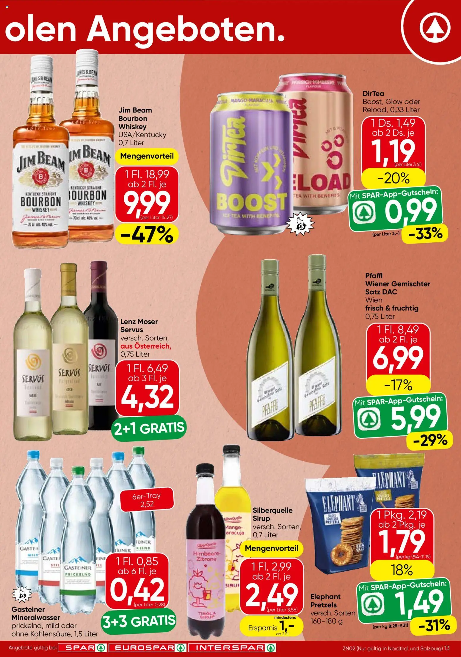 Spar Flugblatt - Tirol gültig ab 23.04.2026 | Seite: 13 | Produkte: Zitrone, Mango, Himbeere, Bourbon