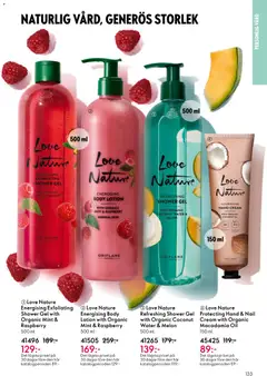 Love Nature Energising Body Lotion with Organic Mint & Raspberry, 500 ml. - Förhandsvisning av reklamblad från butik Oriflame aktuell från 10.12.2025 | Sida: 133 | Produkter: Body lotion