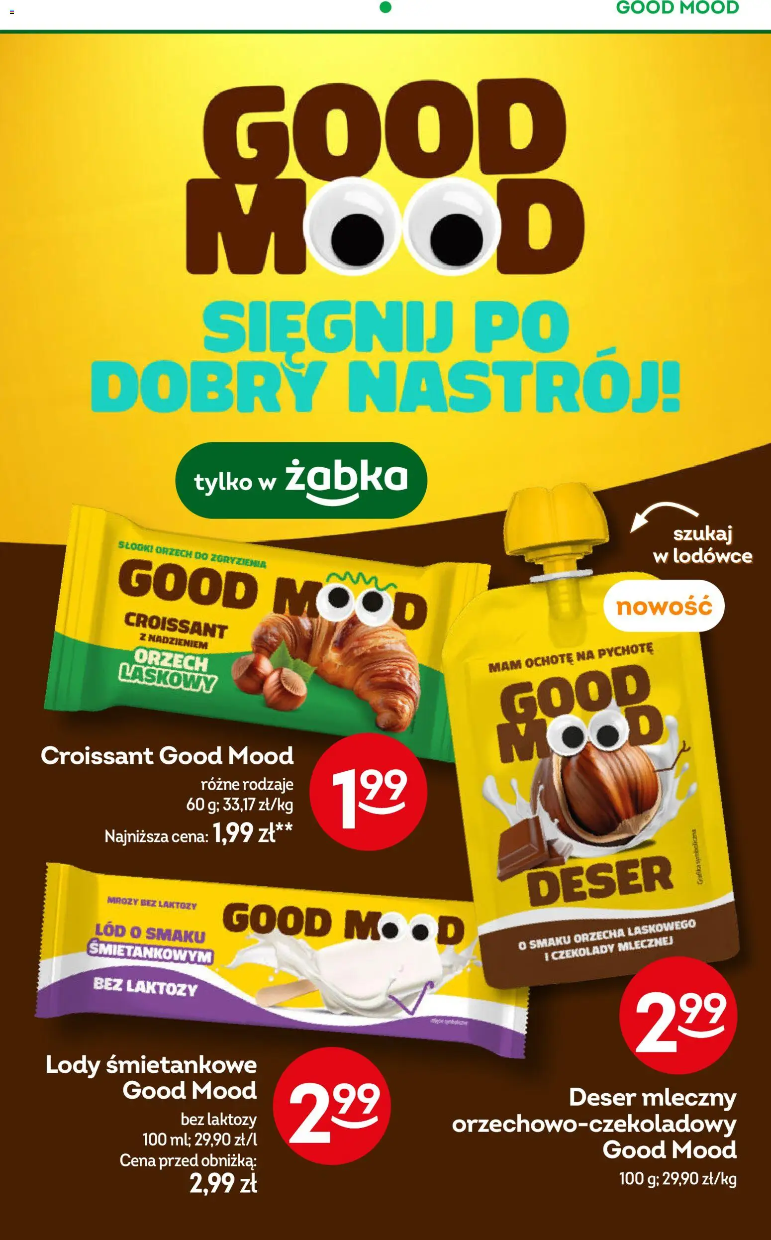 Żabka gazetka od 22.04.2026 | Strona: 19 | Produkty: Czekolady, Bez laktozy, Lody