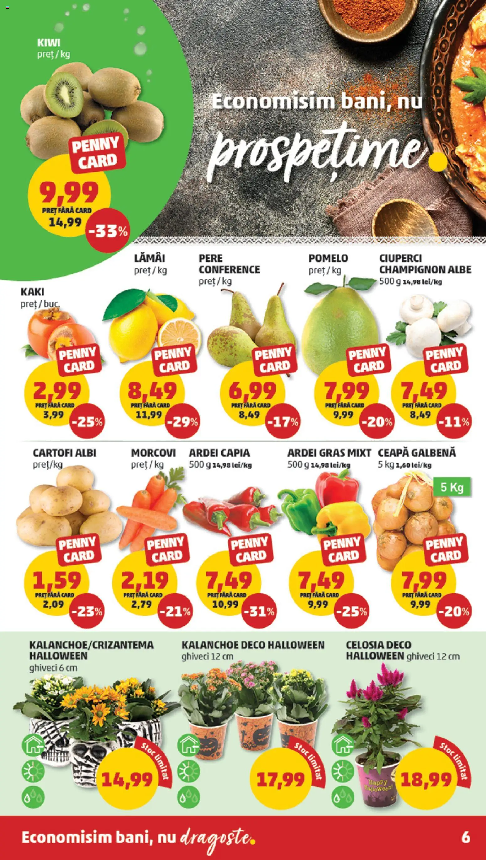 Noul catalog PENNY – valabil de la 29.10.2025 | Pagină: 6 | Produse: Ciuperci, Ardei, Konuşturucu Kuş Yemleri, Kiwi