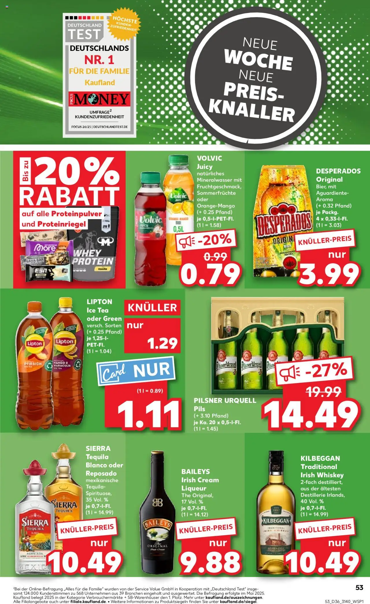 Kaufland prospekt Leipzig	 - gültig ab dem 04.09.2025 | Seite: 53 | Produkte: Pils, Pilsner urquell, Pfirsich, Volvic