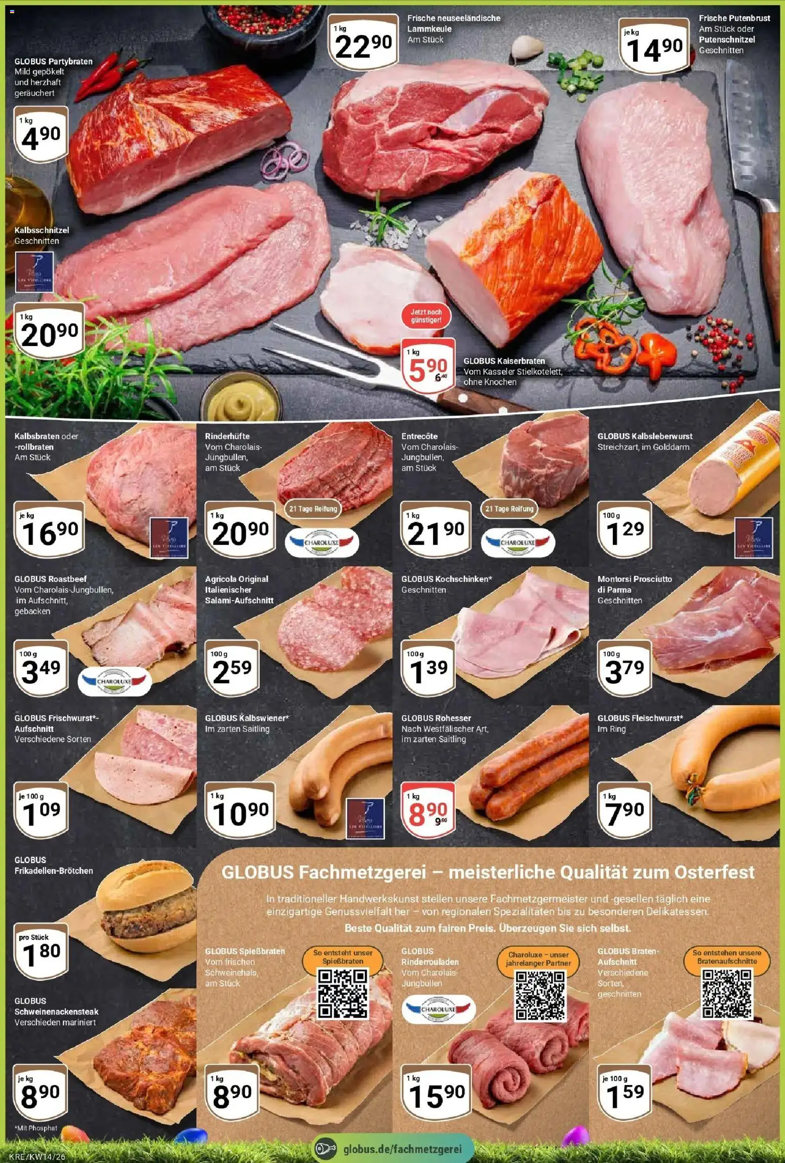 Globus prospekt Krefeld	 – gültig ab 30.03.2026 | Seite: 2 | Produkte: Rinderrouladen, Entrecote, Roastbeef, Putenschnitzel