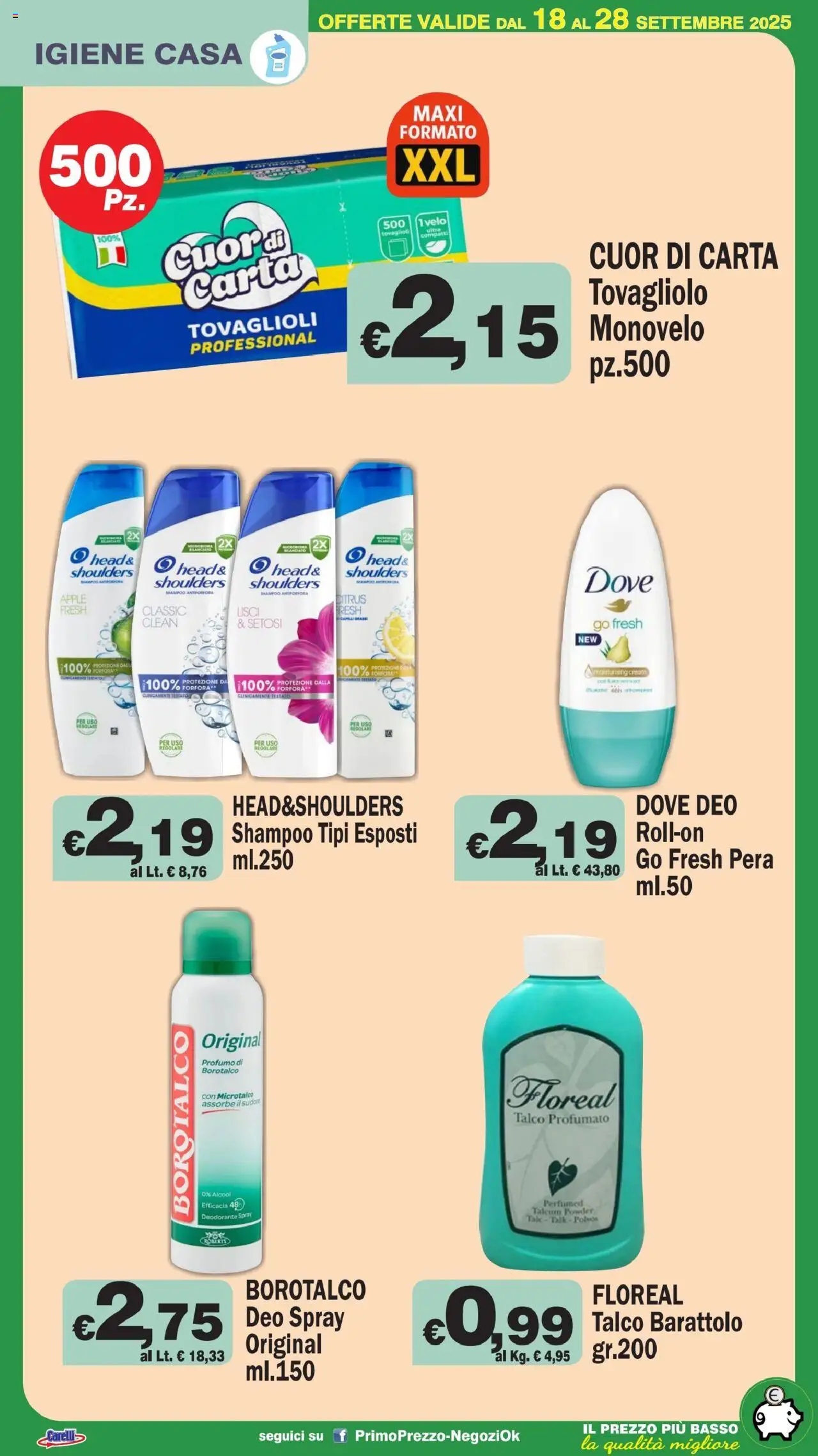 Volantino Primo Prezzo del 18.09.2025 | Pagina: 20