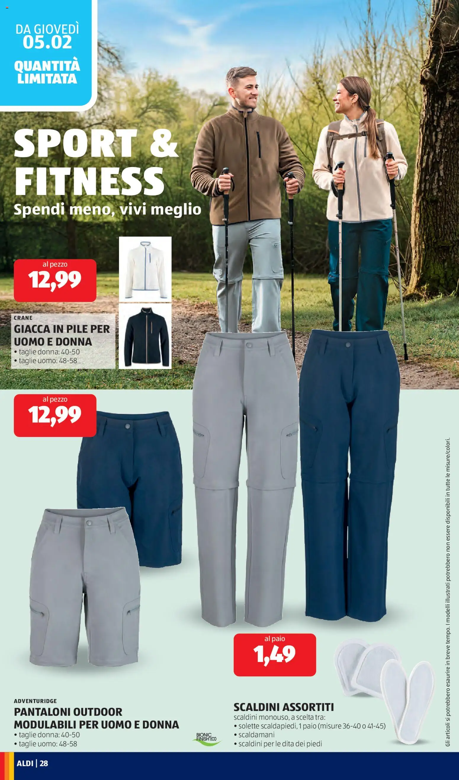 Volantino Aldi del 02.02.2026 | Pagina: 28 | Prodotti: Pile, Giacca, Pantaloni