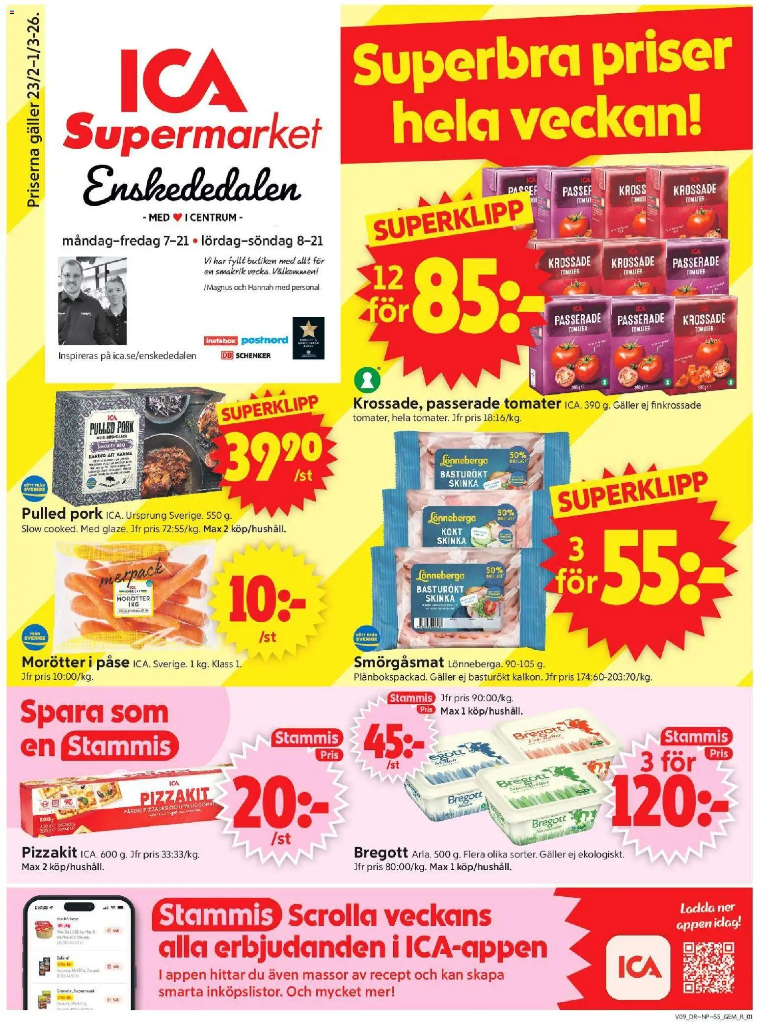 ICA Supermarket reklamblad aktuell från 23.02.2026 | Sida: 1