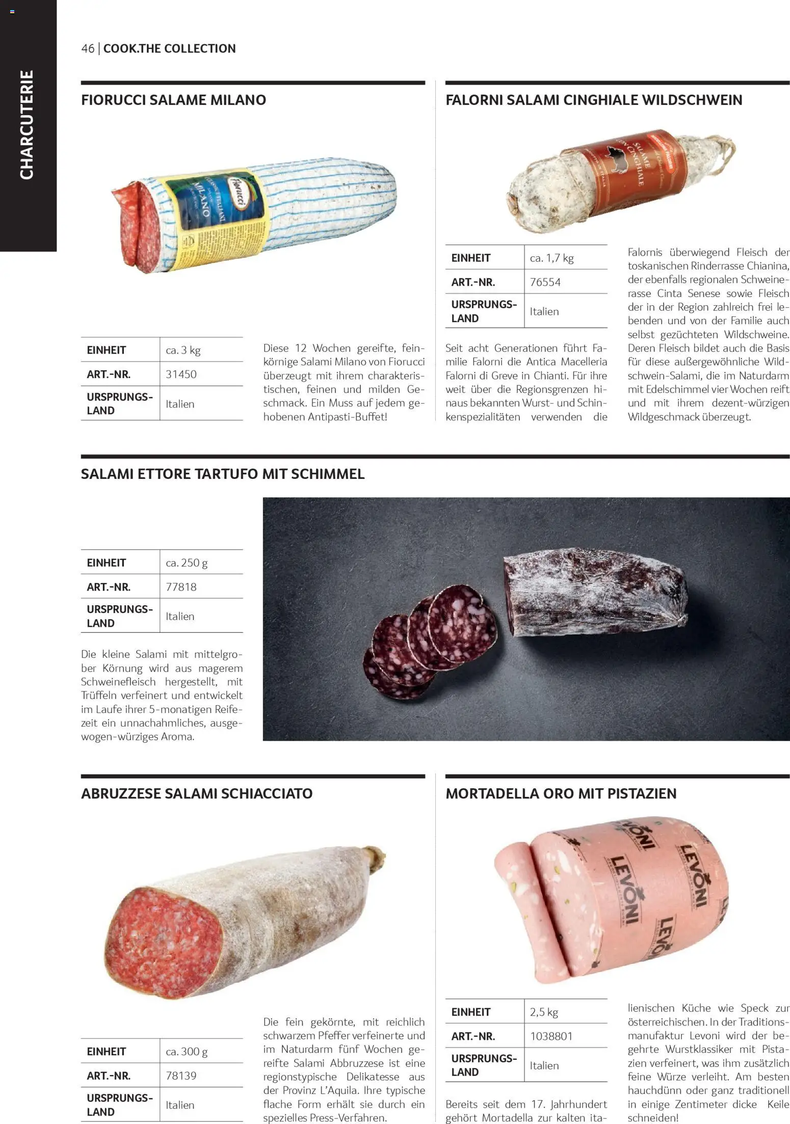 Transgourmet Cook Look-Book gültig ab 08.04.2026 | Seite: 46 | Produkte: Pfeffer, Wurst, Salami, Schweinefleisch
