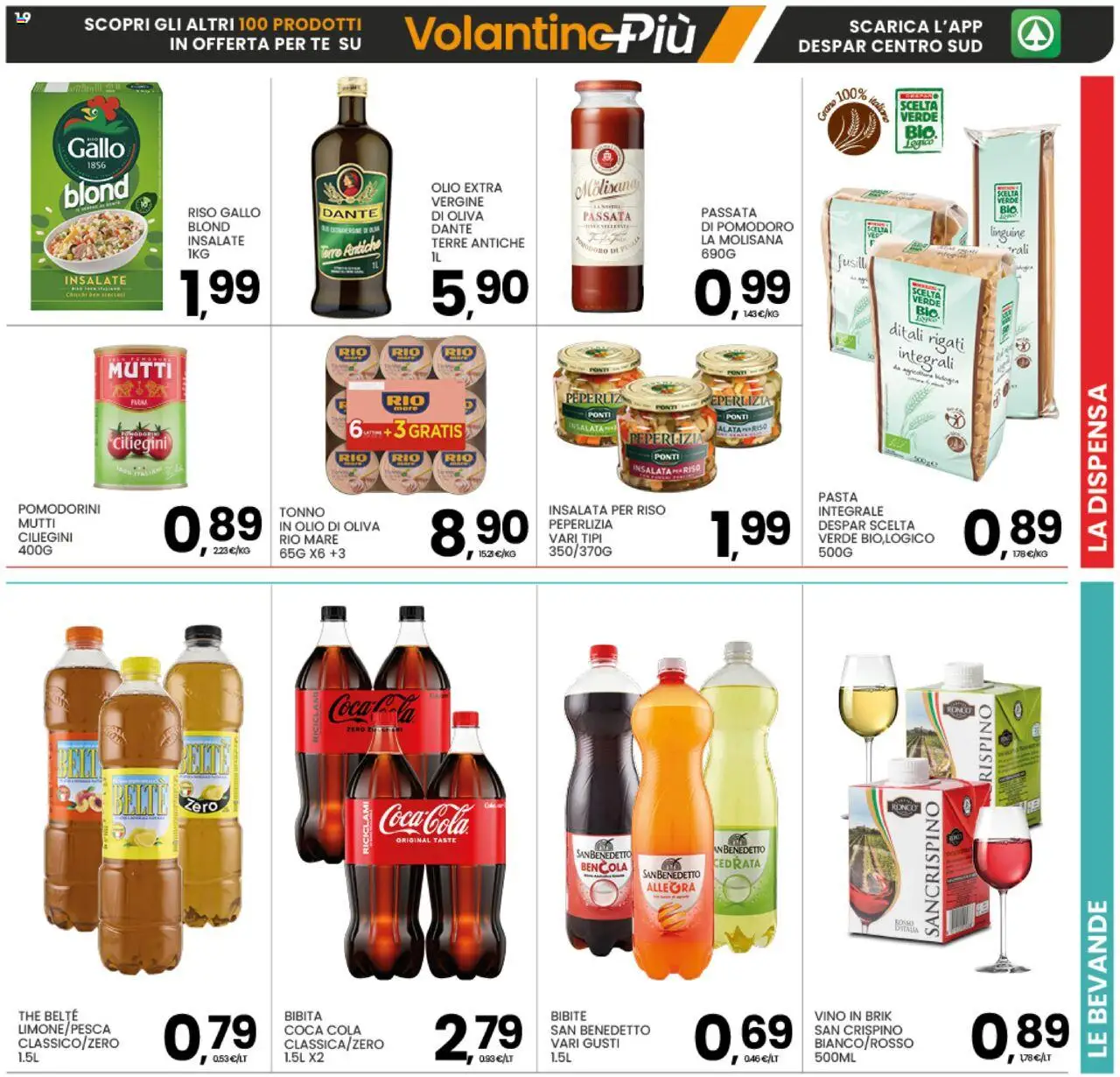 Volantino Interspar del 18.08.2025 | Pagina: 19 | Prodotti: The, Tonno, Fusilli, Cedrata
