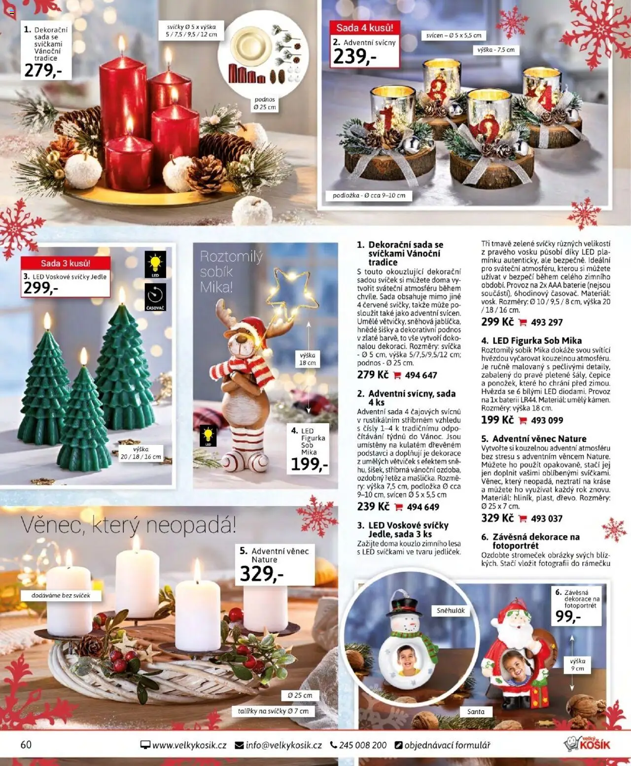 Velký Košík katalog říjen od 01.10.2025 | Strana: 60 | Produkty: Svícny, Svíčka, Časovač, Baterie
