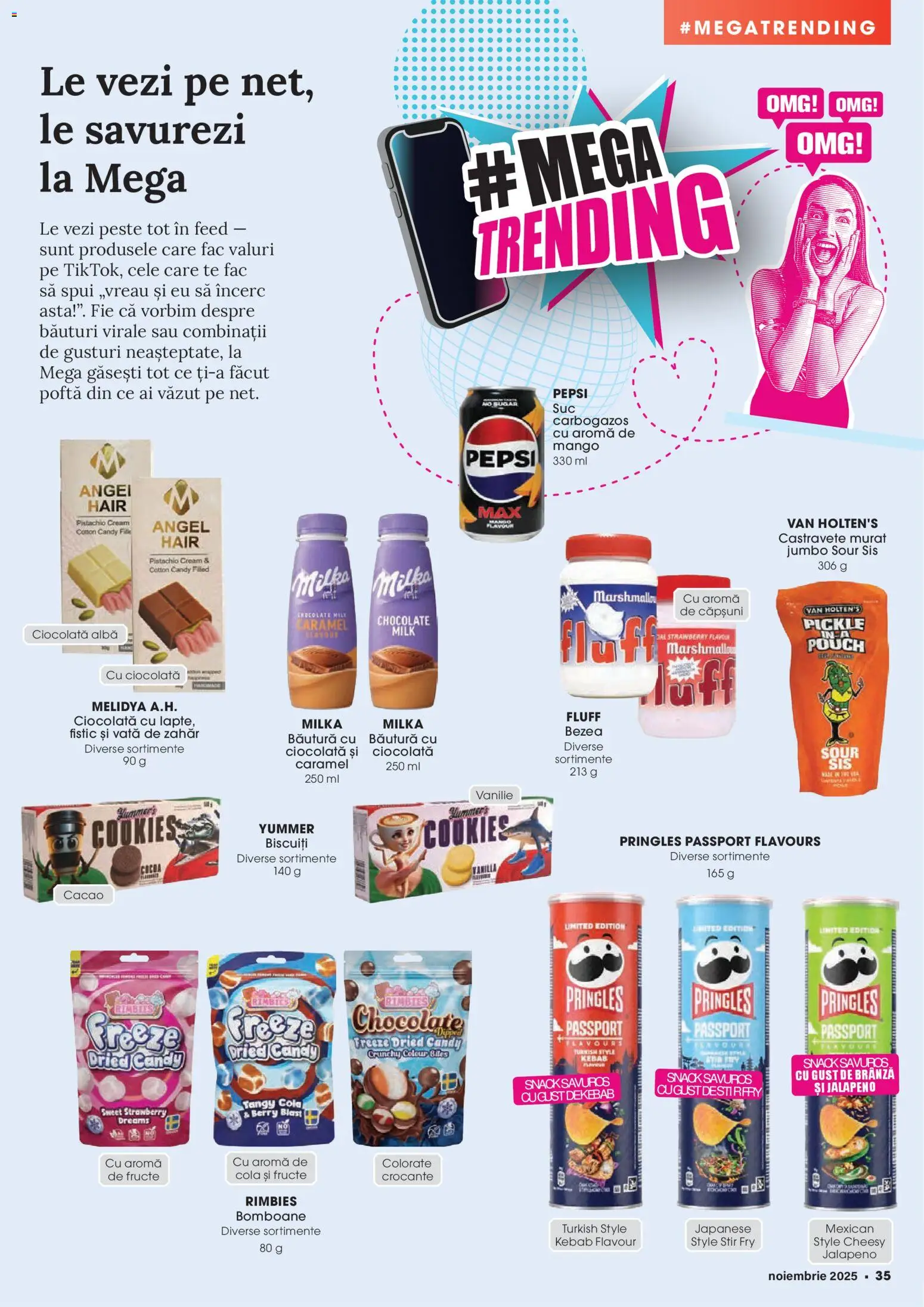 Noul catalog Mega Image – valabil de la 30.10.2025 | Pagină: 35 | Produse: Amerikan servis, Brânză, Căpșuni, Cacao
