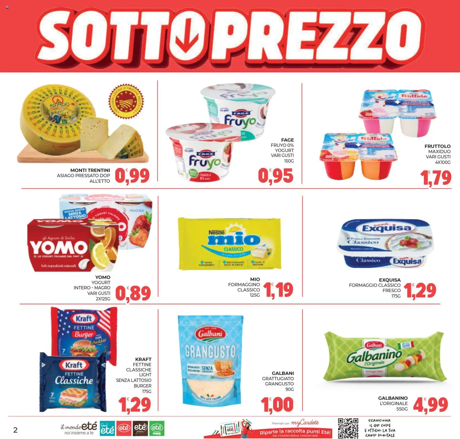 Volantino Eté del 17.04.2026 | Pagina: 2 | Prodotti: Yogurt, Tè, Formaggio