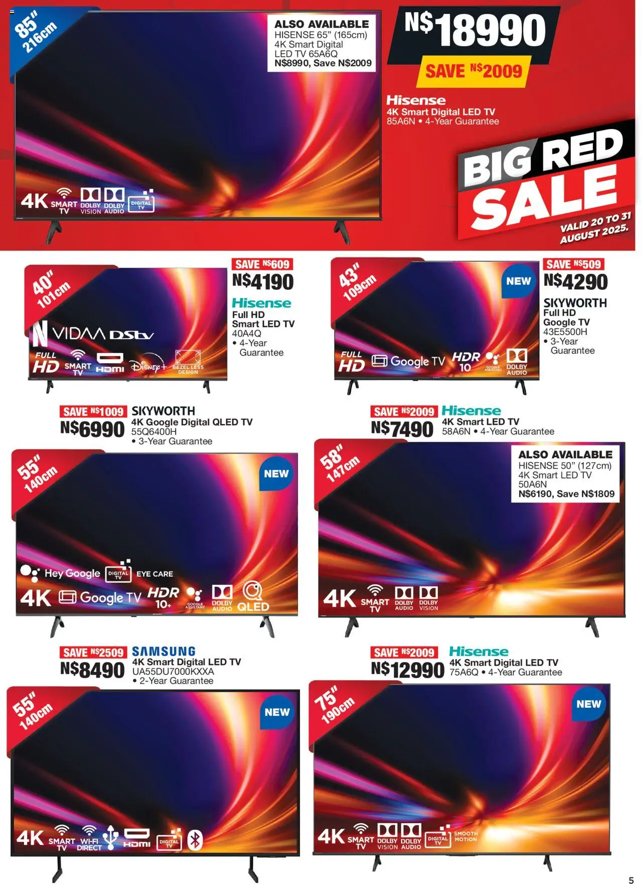 OK Furniture - Namibia  Specials │ valid from 20.08.2025 | Page: 5 | Products: Audio, TV