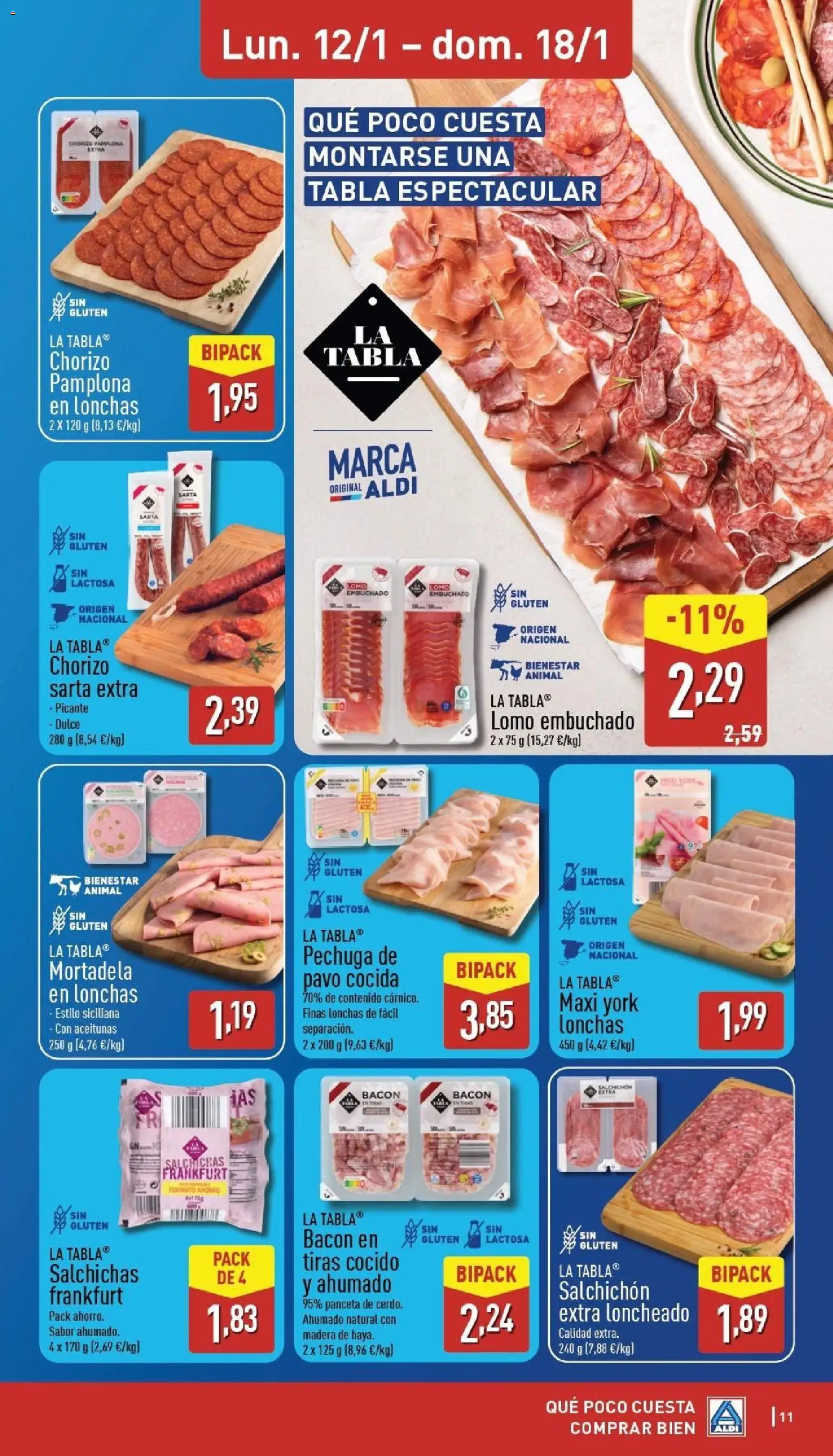 Aldi folleto Canarias │ válido desde el 12.01.2026 | Página: 11 | Productos: Ηλεκτρικός φούρνος, Salami, Mortadela, Loncheado