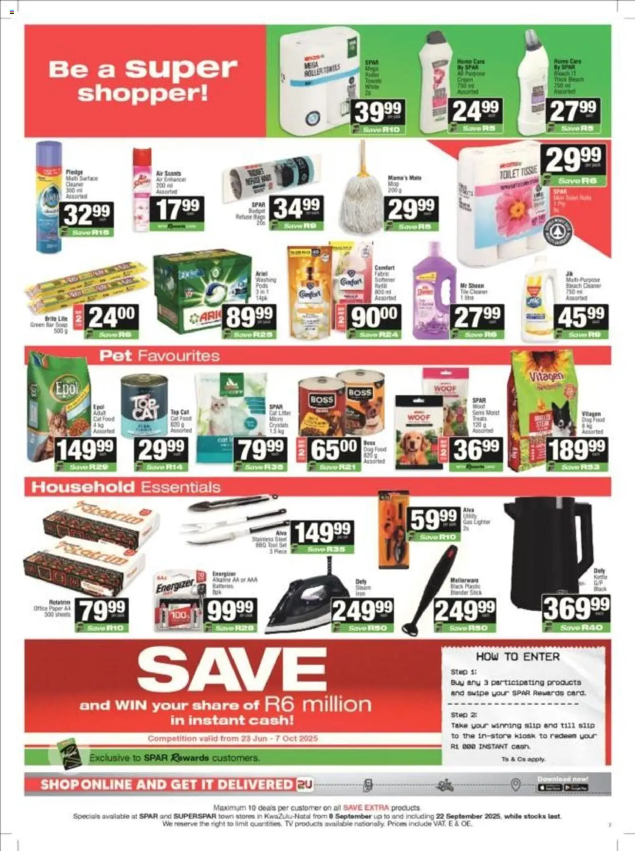New Superspar catalogue – valid from 08.09.2025 | Page: 7 | Products: TV, Soup, Cat food, Dog food