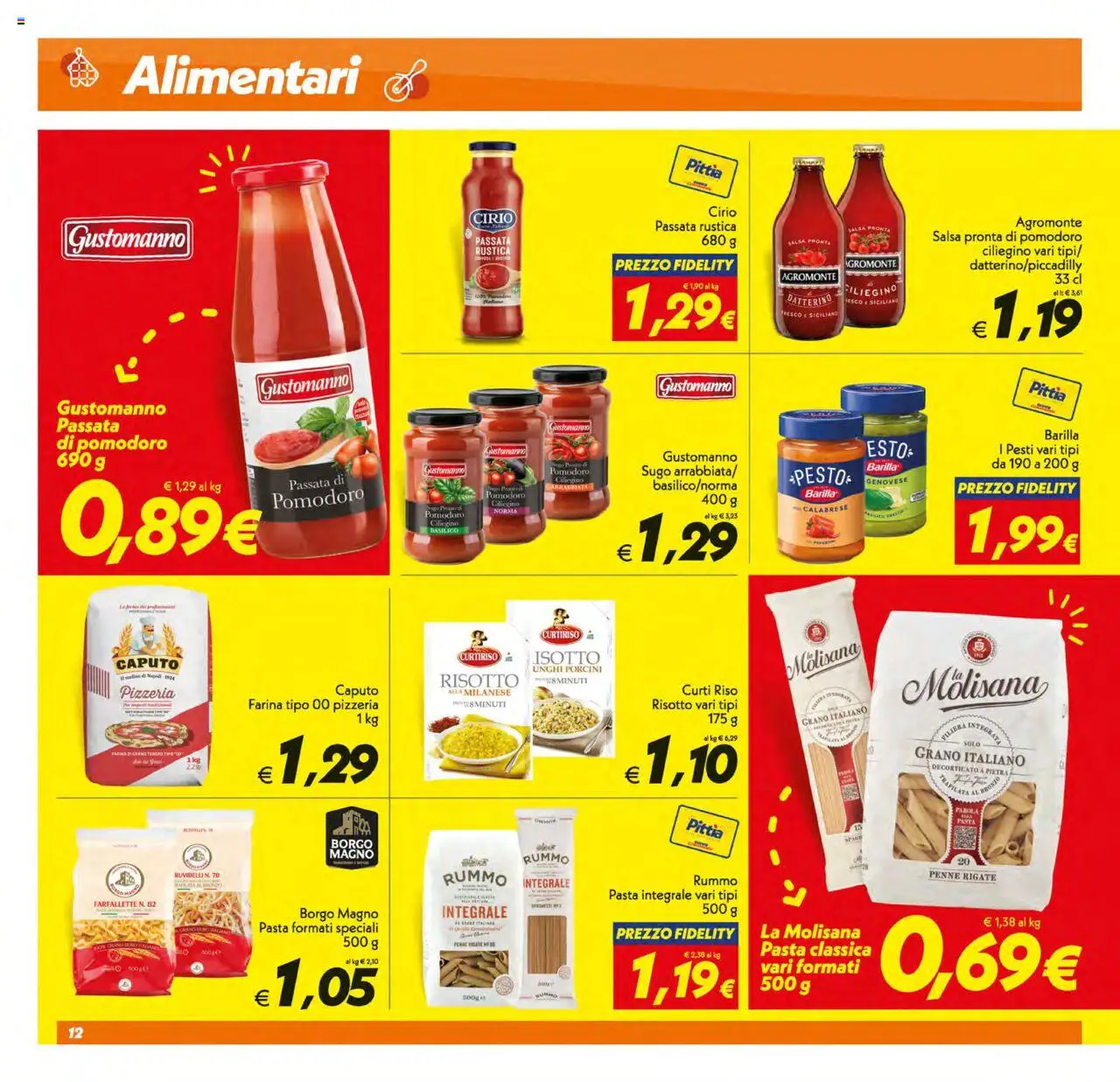 Volantino SuperConveniente del 12.08.2025 | Pagina: 12 | Prodotti: Pomodoro, Farina, Pasta, Sugo