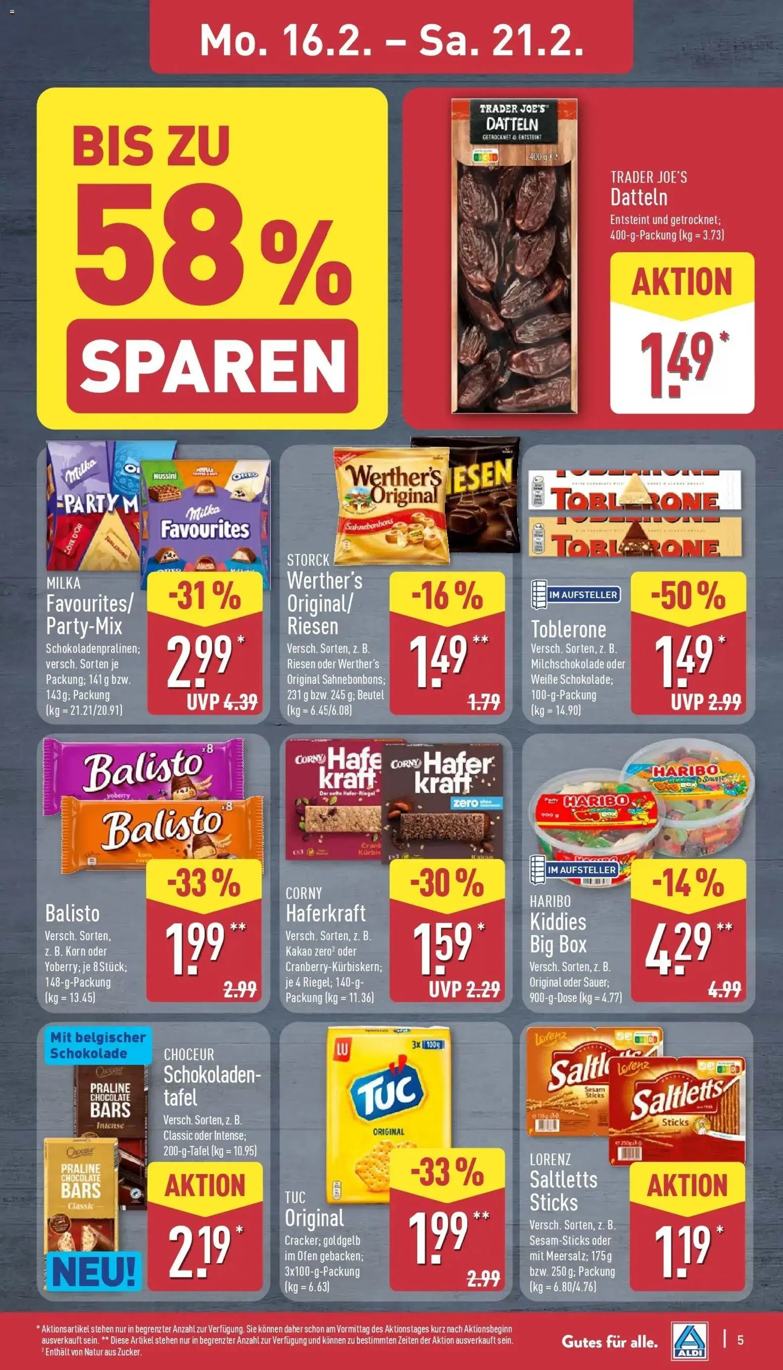 Aldi Wochenangebote – gültig ab 16.02.2026 | Seite: 10 | Produkte: Ofen, Schokolade, Box, Milka