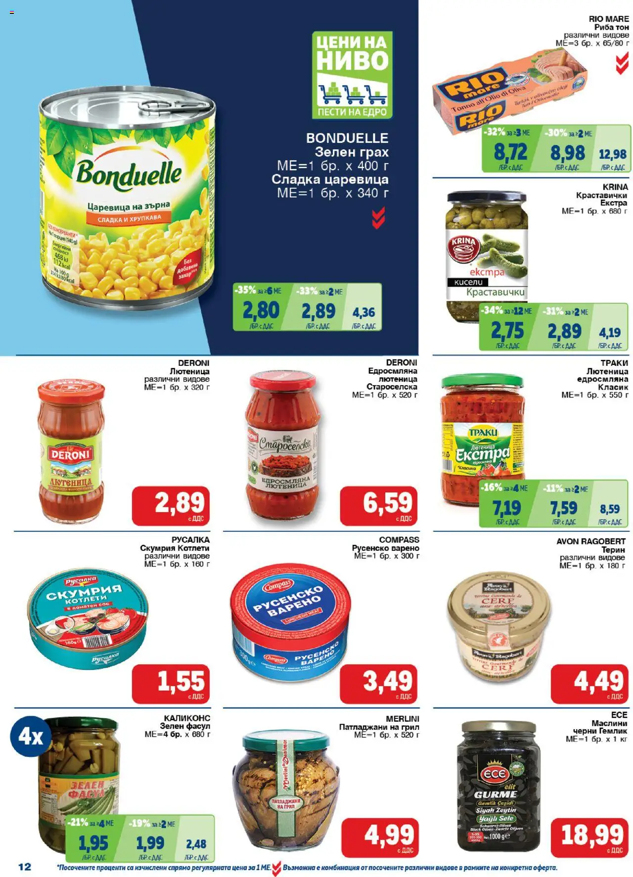  | Страница: 12 | Продукти: Риба, Царевица, Риба тон, Маслини
