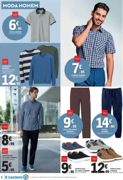 Pré-visualização E.Leclerc folheto Não Alimentar válido de 12.03.2026 | Página: 2 | Produtos: Camisa, Camisola, Calça, Sapatilhas