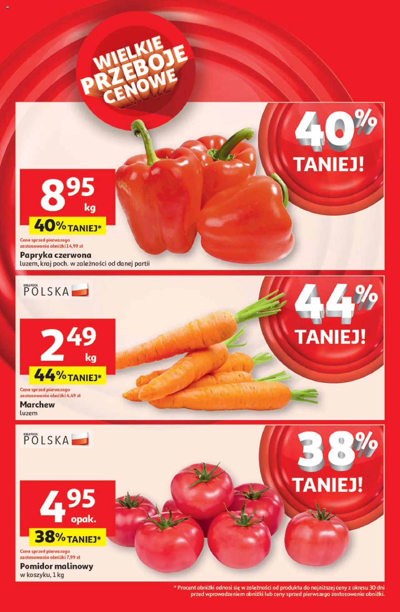 Auchan Gazetka - Jak Pragnę Lata Hipermarket od 20.06.2025 | Strona: 8 | Produkty: Pomidor malinowy, Papryka, Papryka czerwona